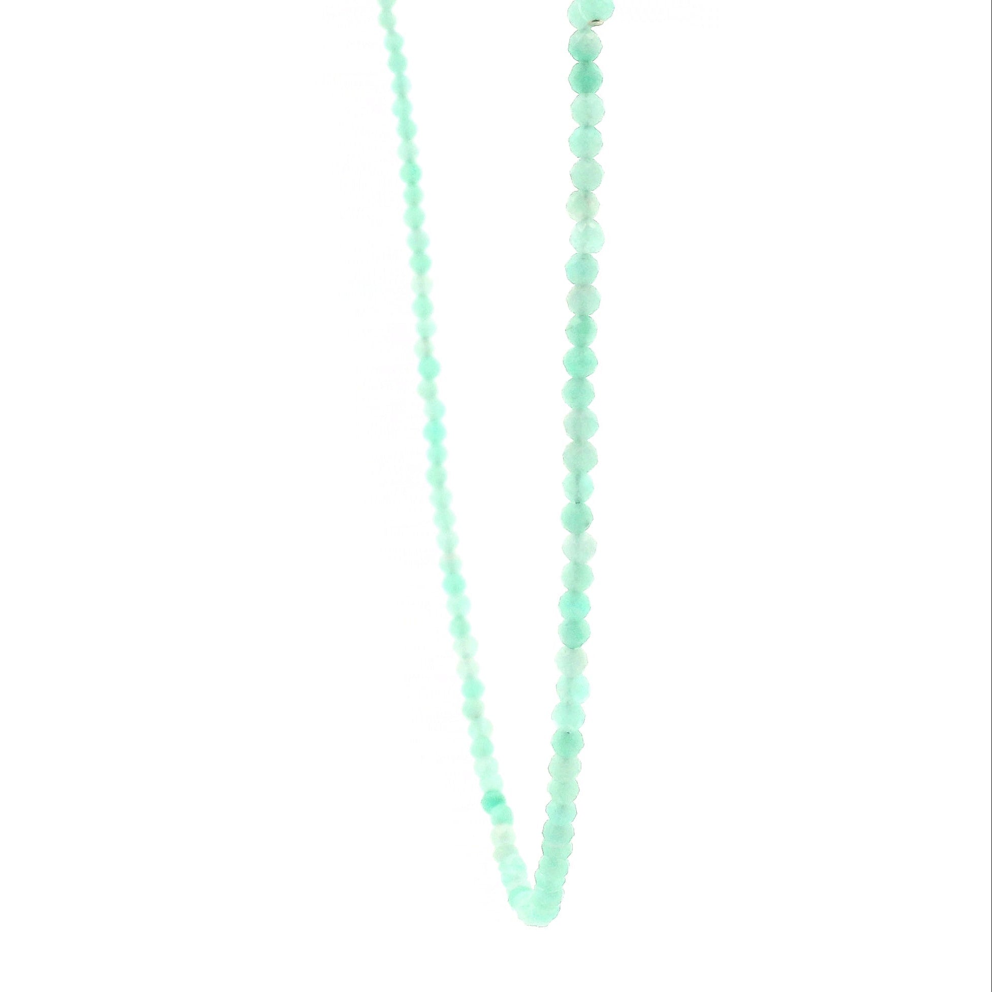 Amazonite Micro Faceted Necklace 925 Silver for Personal Truth & Enhancing Harmony, Hope & Joy 