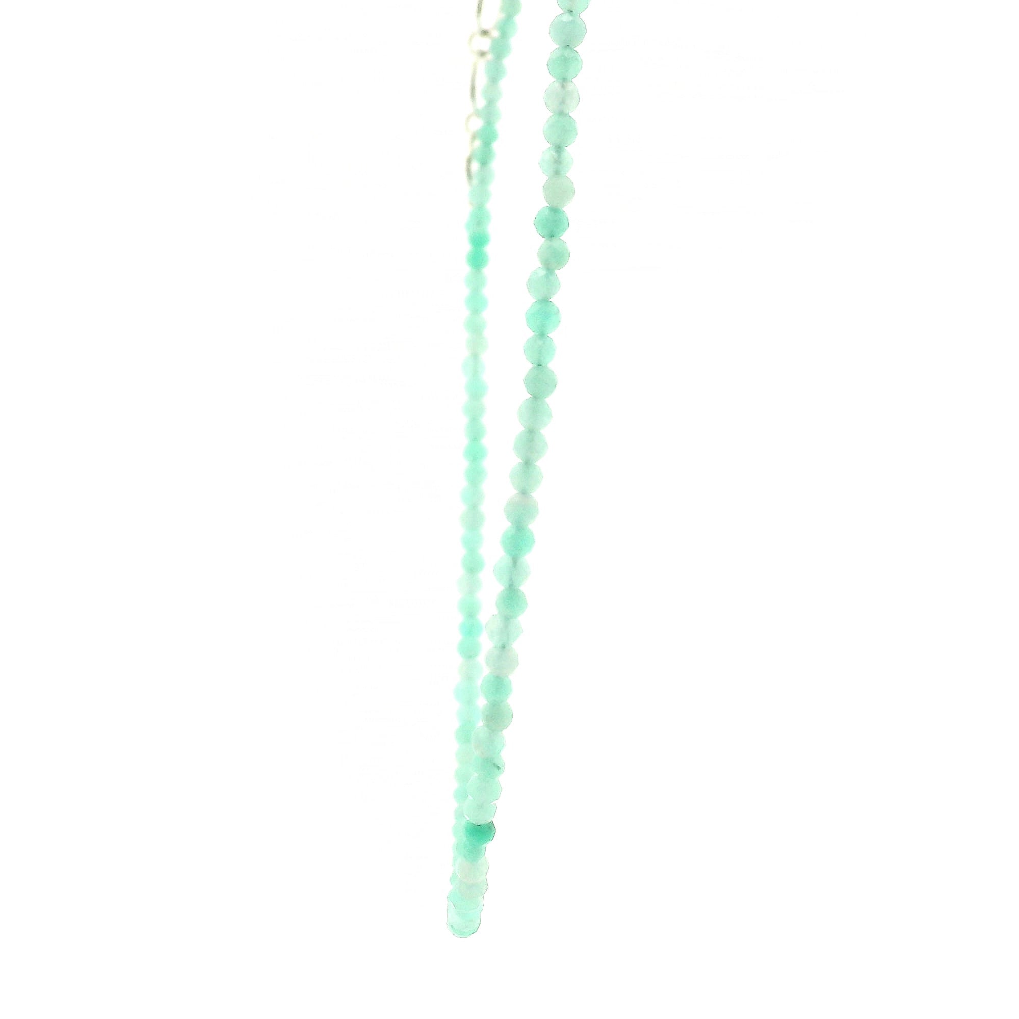 Amazonite Micro Faceted Necklace 925 Silver for Personal Truth & Enhancing Harmony, Hope & Joy 
