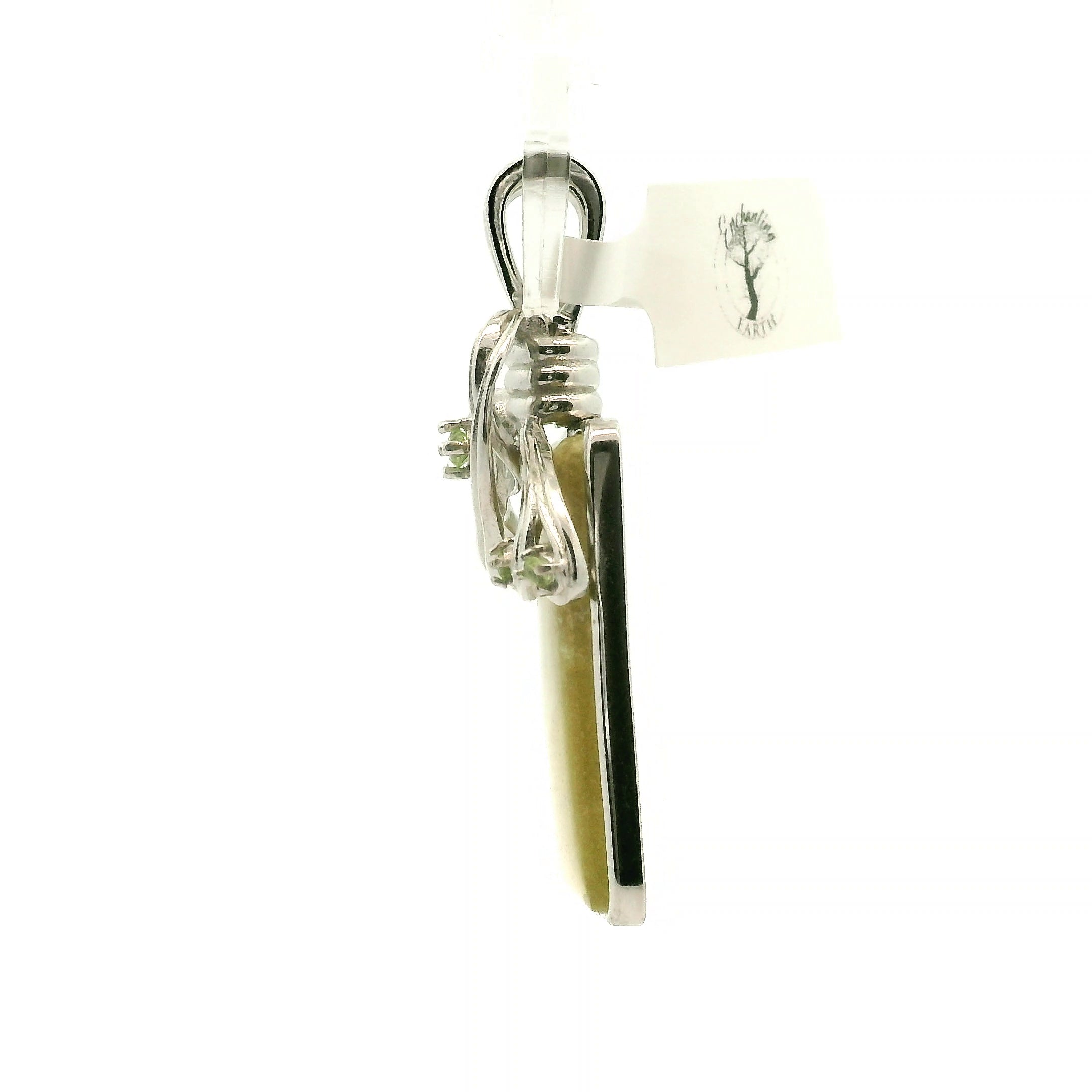 Gaia Euphoralite & Peridot Pendant 925 Silver for Mother Earth Healing of Body, Mind and Spirit
