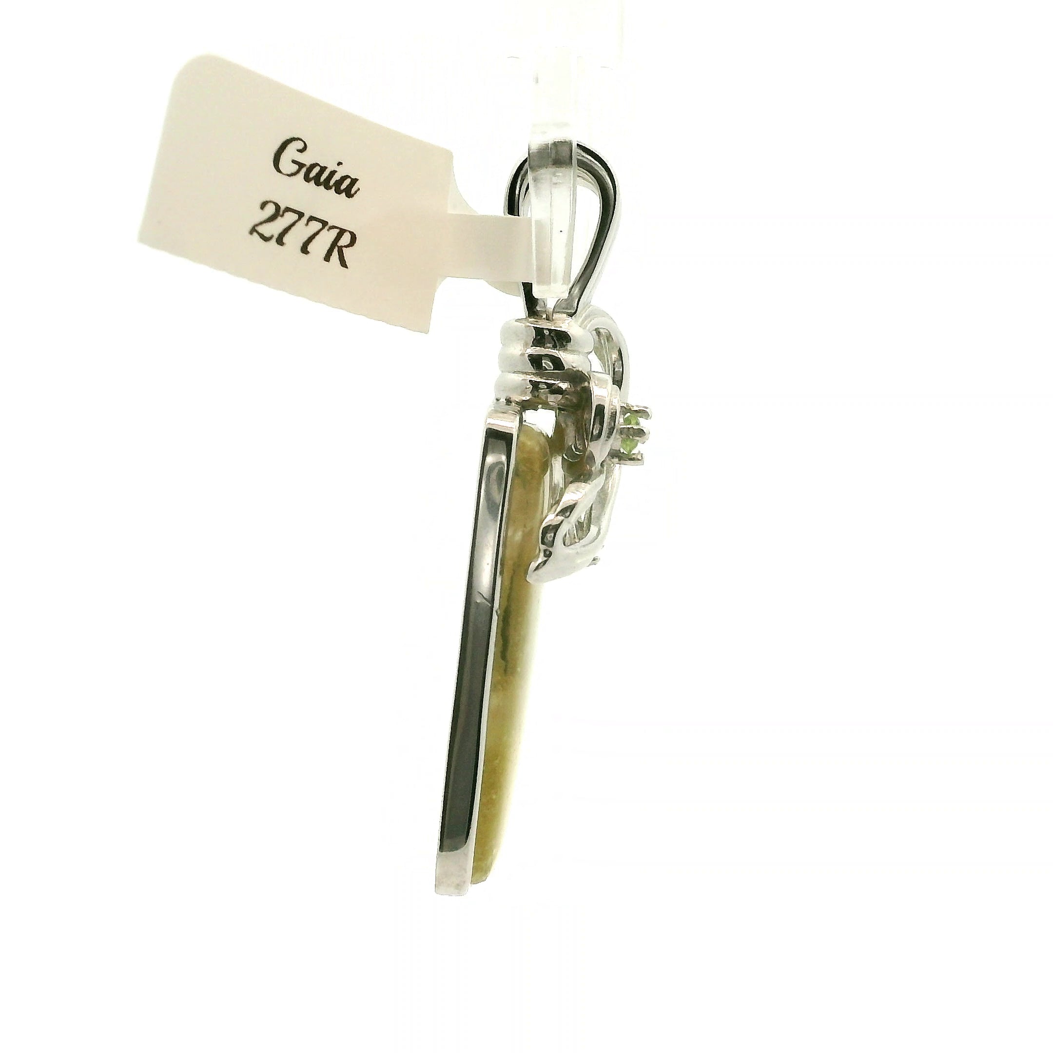 Gaia Euphoralite & Peridot Pendant 925 Silver for Mother Earth Healing of Body, Mind and Spirit