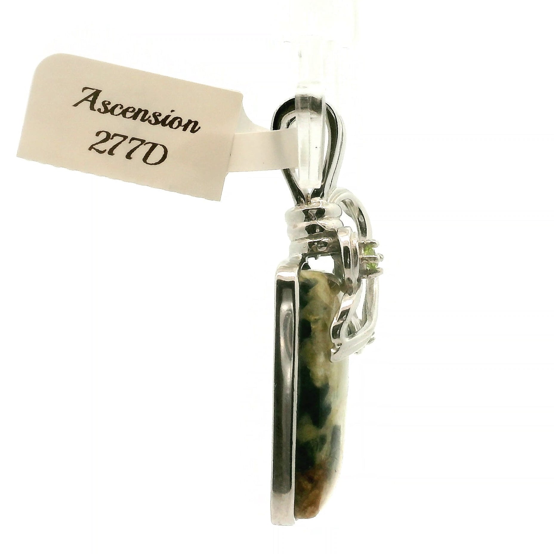 Ascension Euphoralite & Peridot Pendant 925 Silver for Connection with Higher Realms