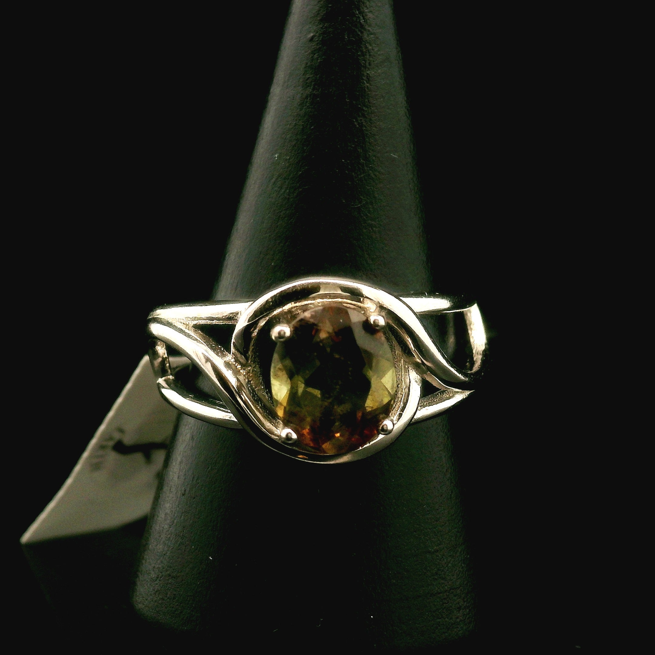 Andalusite Cuff Ring 925 Silver for Divine Connection, Harmony & Spiritual Awareness