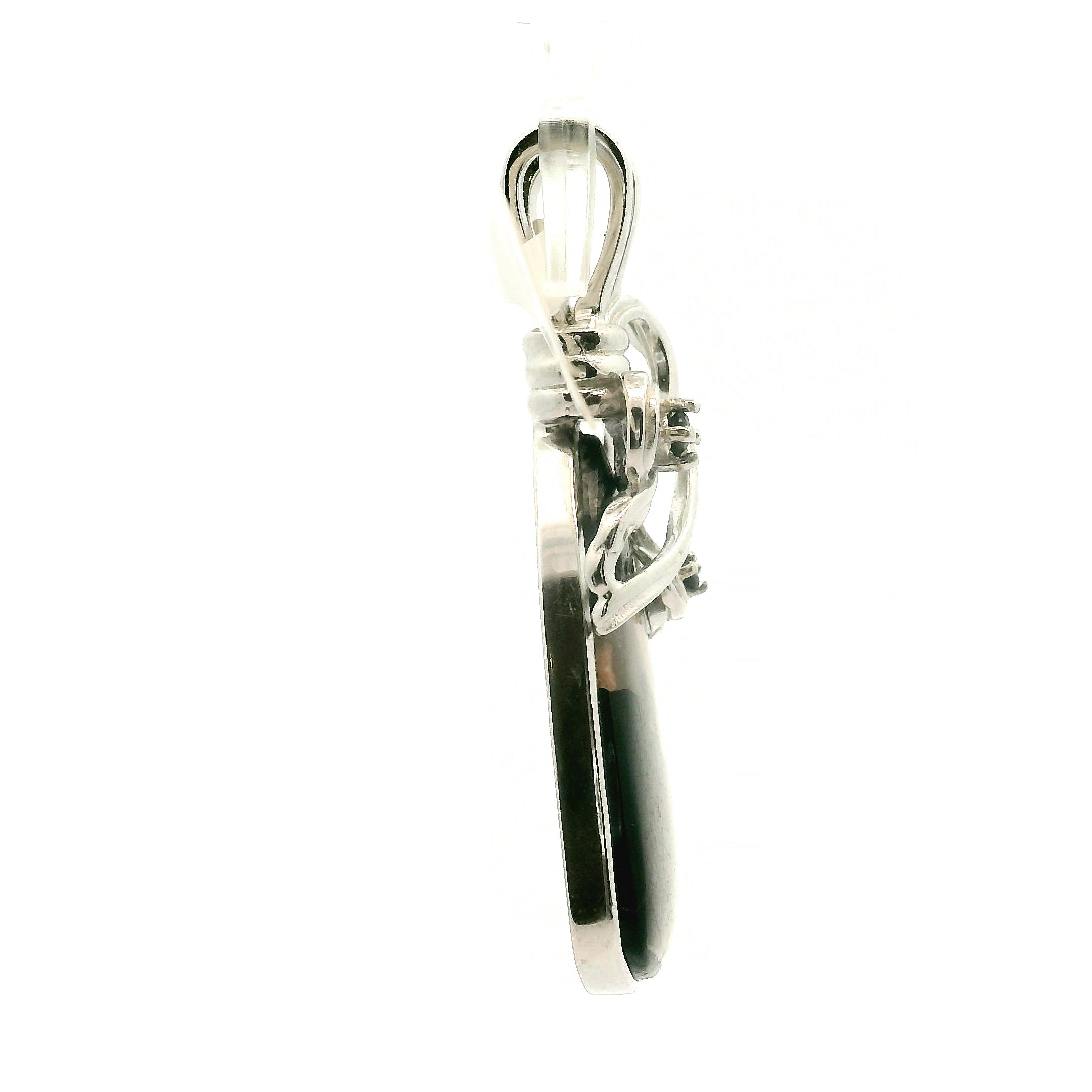 Rare Red Dragon Euphoralite & Black Spinel Pendant .925 Silver for Health, Protection and Stress Relief