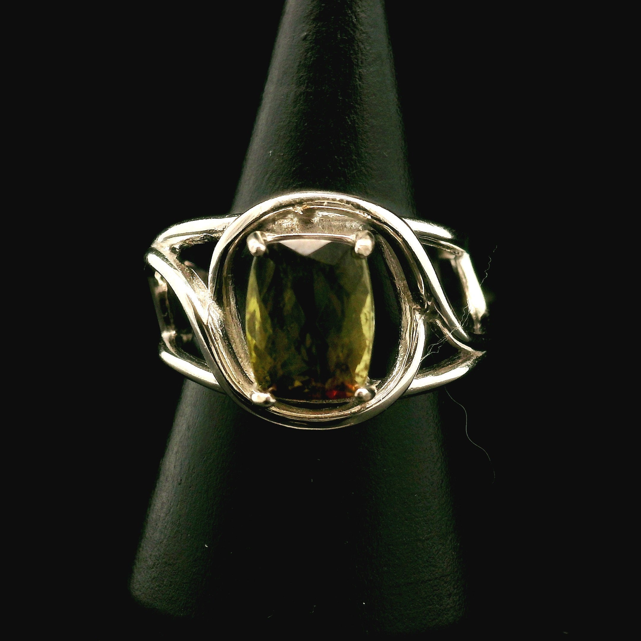 Andalusite Cuff Ring 925 Silver for Divine Connection, Harmony & Spiritual Awareness