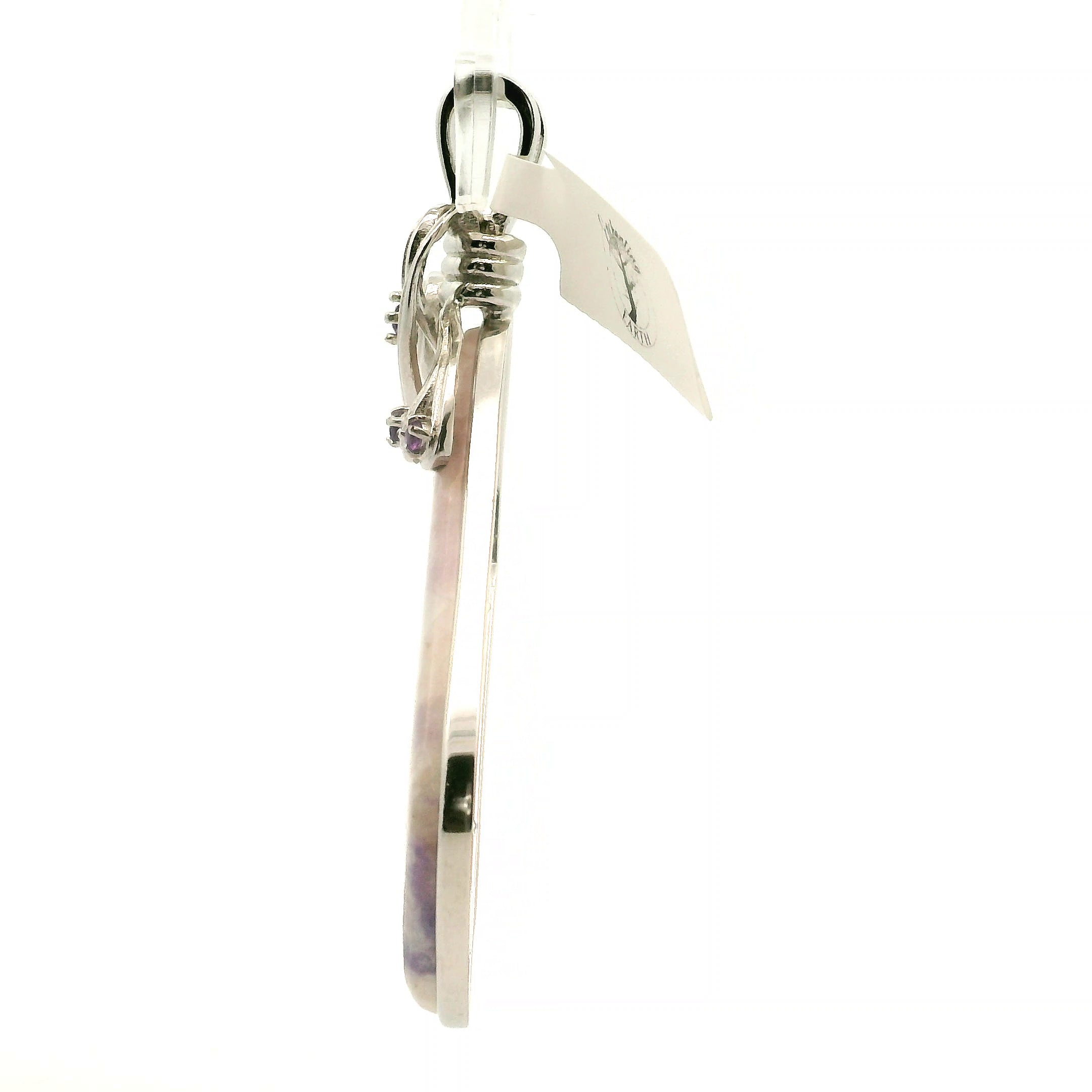 Bliss Euphoralite & Amethyst Pendant 925 Silver for Awareness, Bliss, Creativity Discovering New Paths and Stress Relief