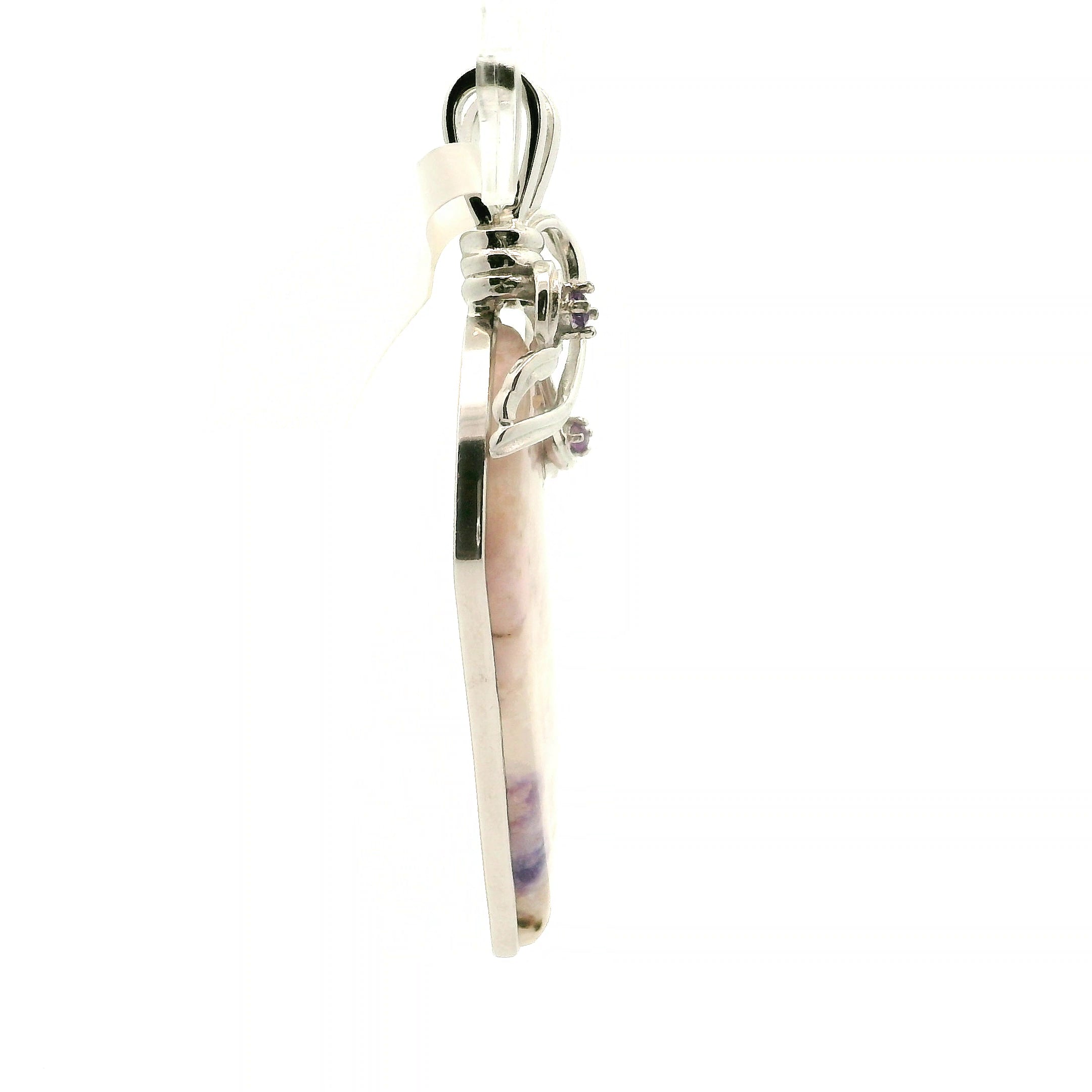 Bliss Euphoralite & Amethyst Pendant 925 Silver for Awareness, Bliss, Creativity Discovering New Paths and Stress Relief