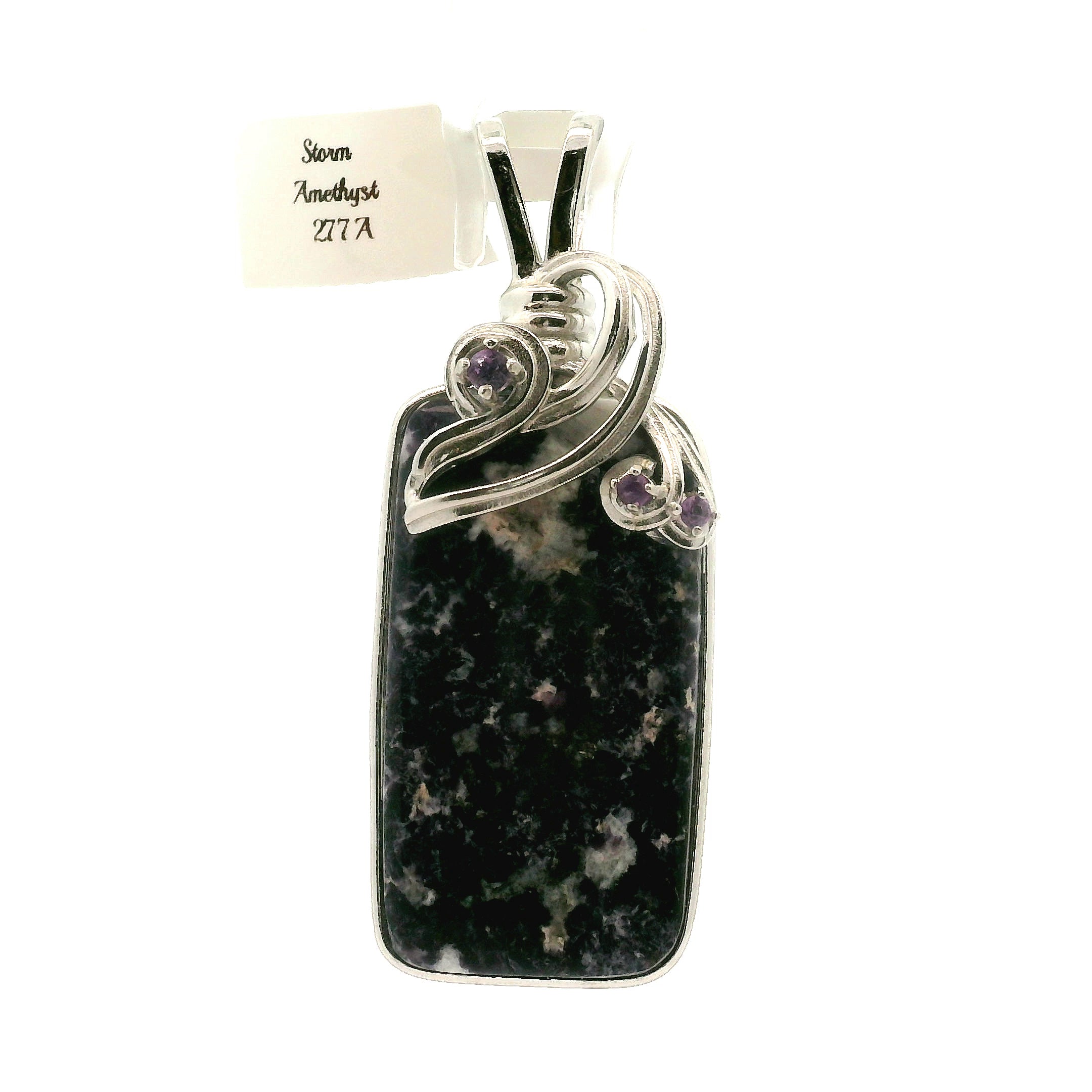 Storm Euphoralite & Amethyst Pendant 925 Silver for Strong Support and Relief for Any Situation