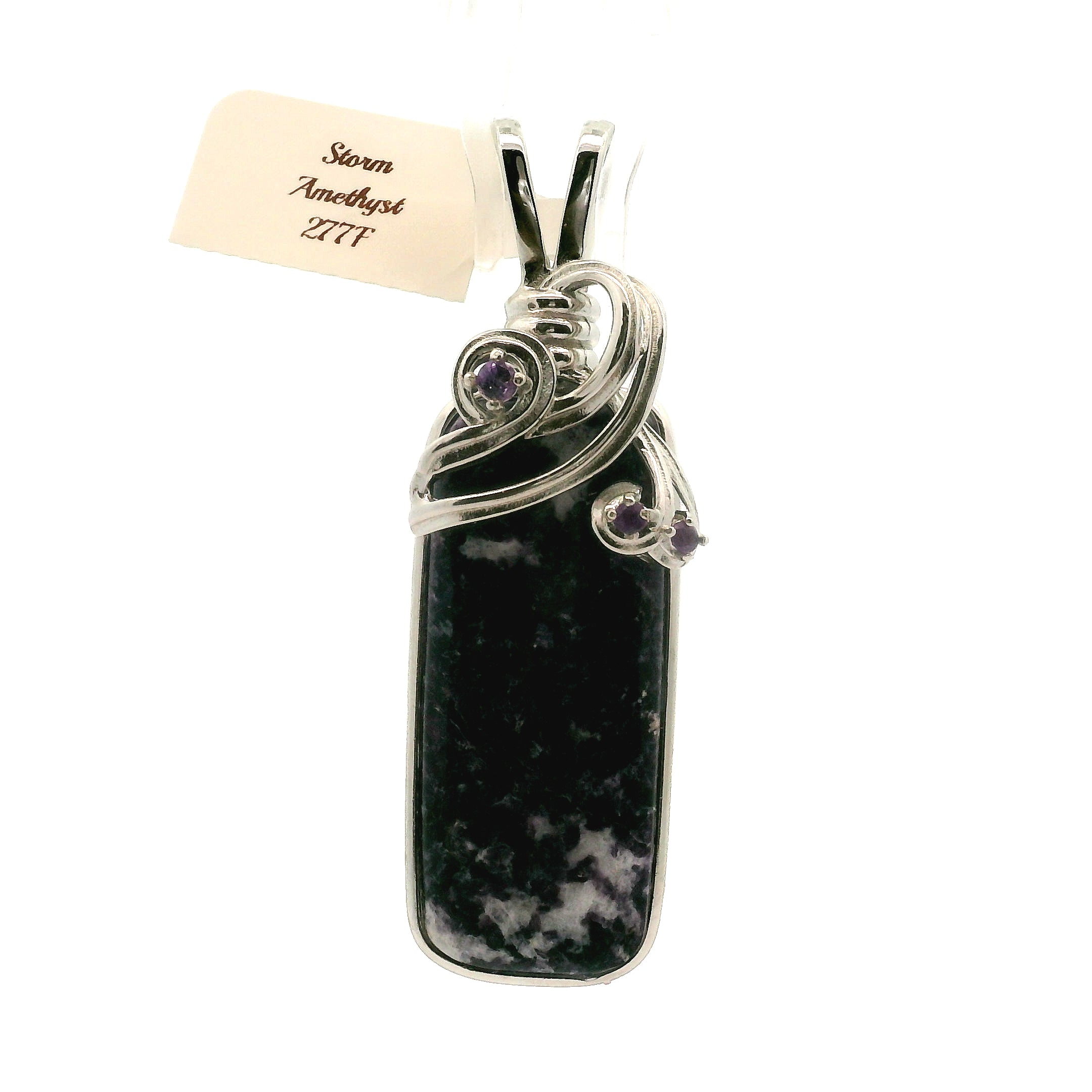 Storm Euphoralite & Amethyst Pendant 925 Silver for Strong Support and Relief for Any Situation