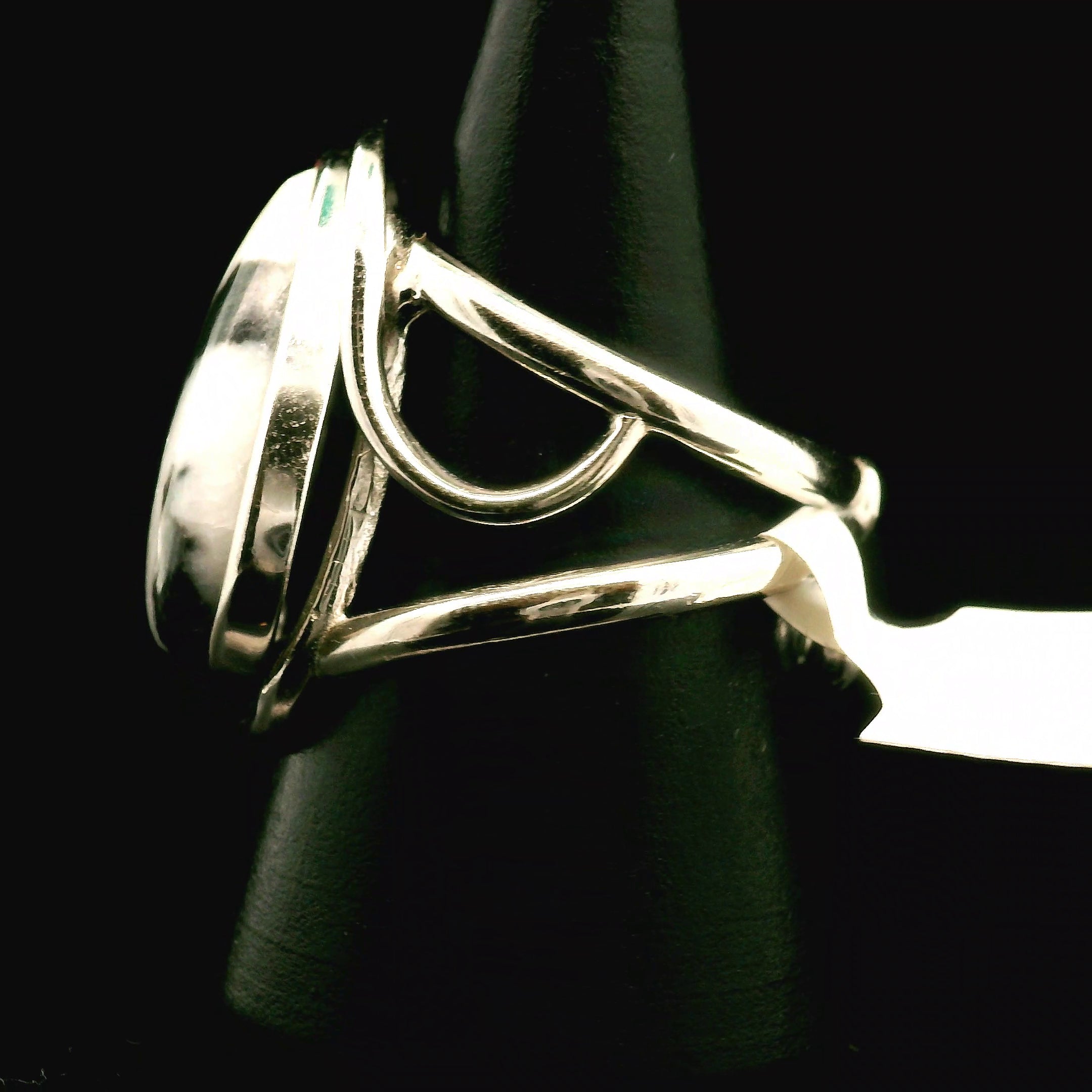 Zebra Agate Faceted Cuff Ring 925 Silver \for Balance, Clearing Blockages and Releasing Negativity