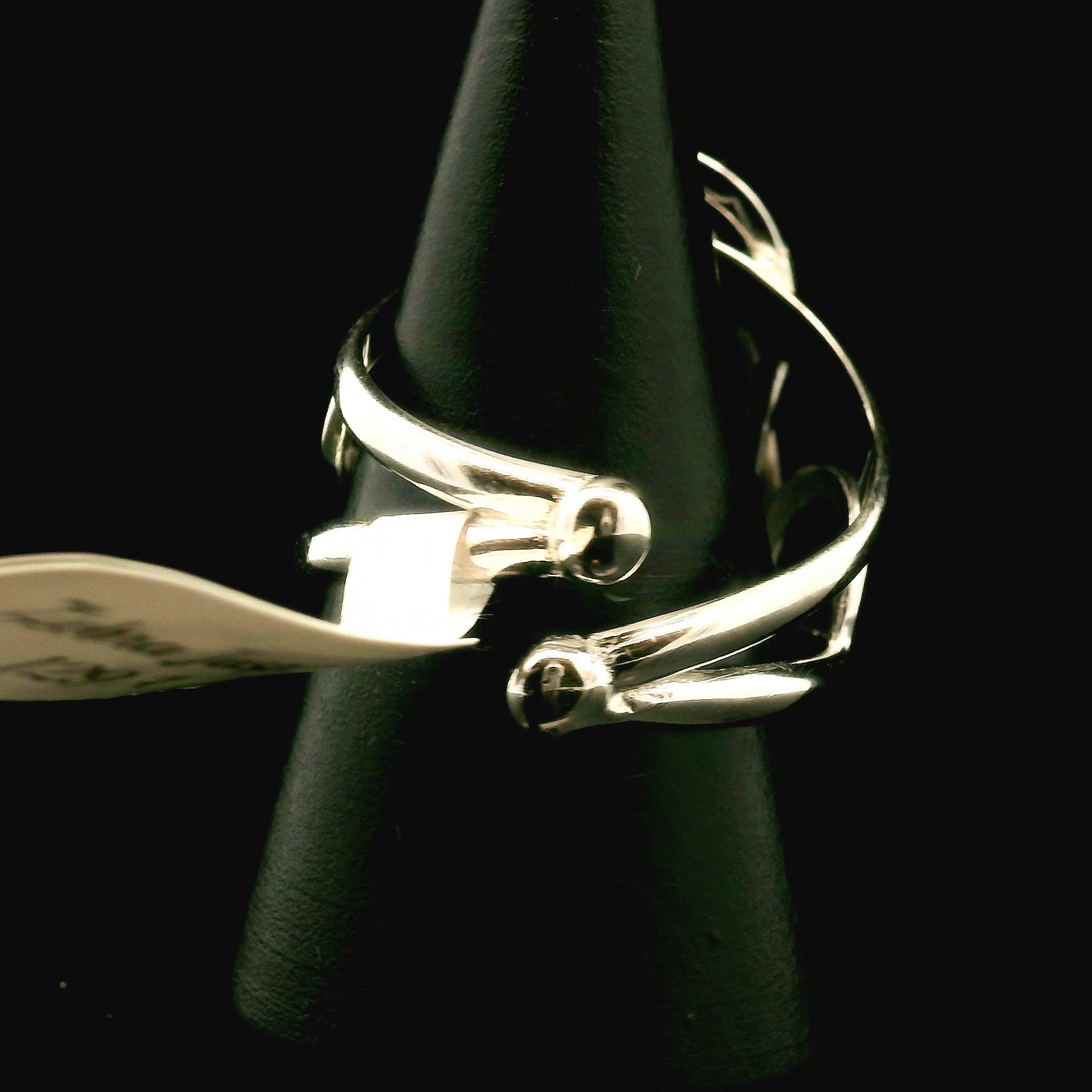 Zebra Agate Faceted Cuff Ring 925 Silver \for Balance, Clearing Blockages and Releasing Negativity