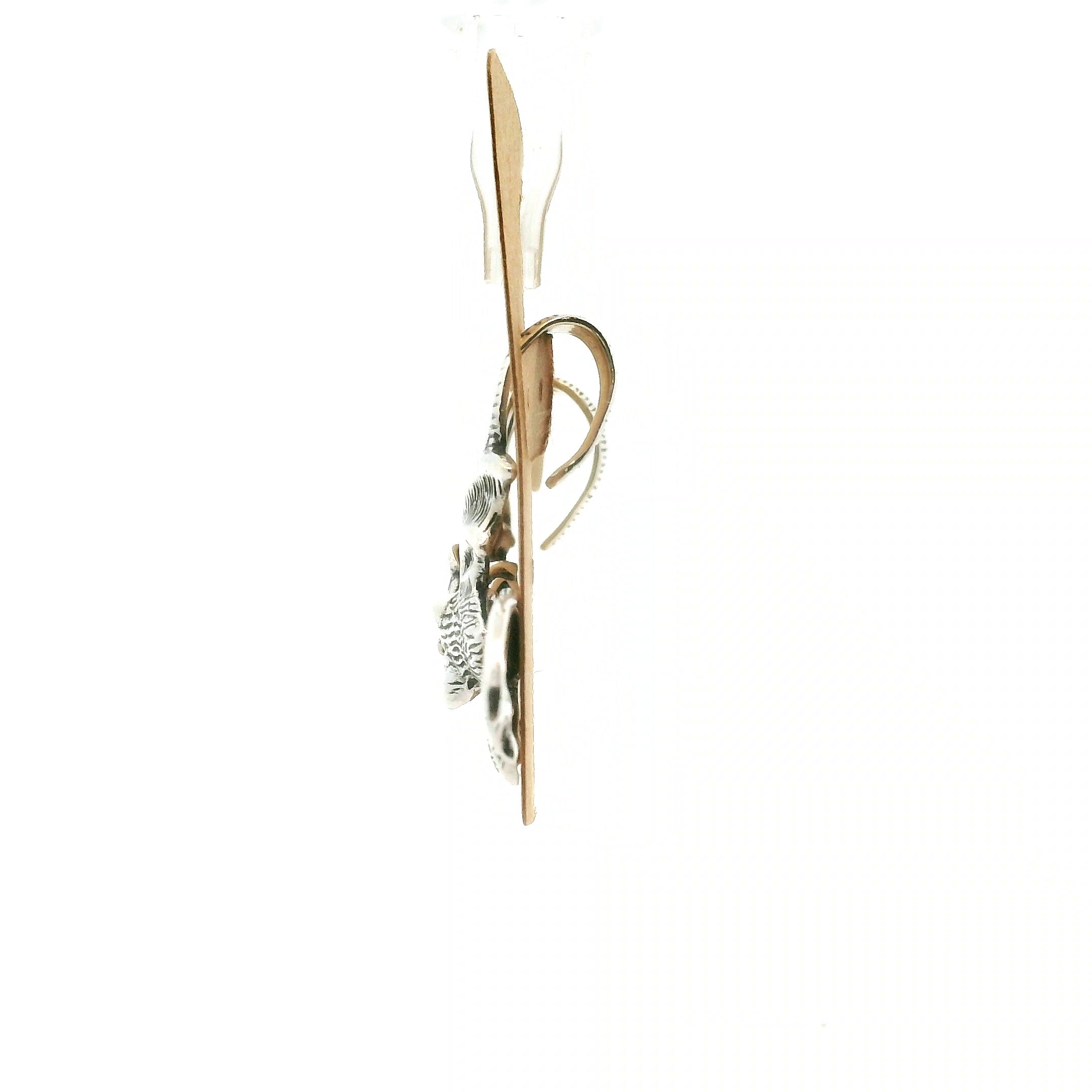 Gothic Bat Earrings in .925 Silver Good Fortune and Rebirth