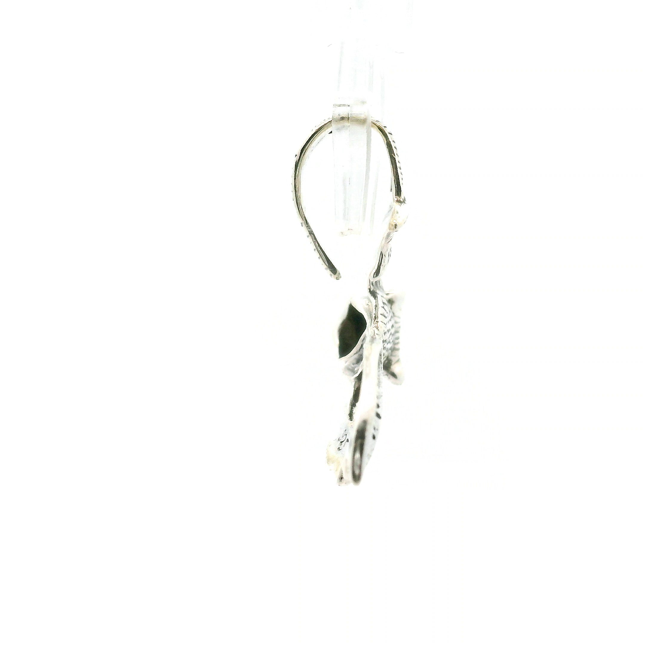 Gothic Bat Earrings in .925 Silver Good Fortune and Rebirth