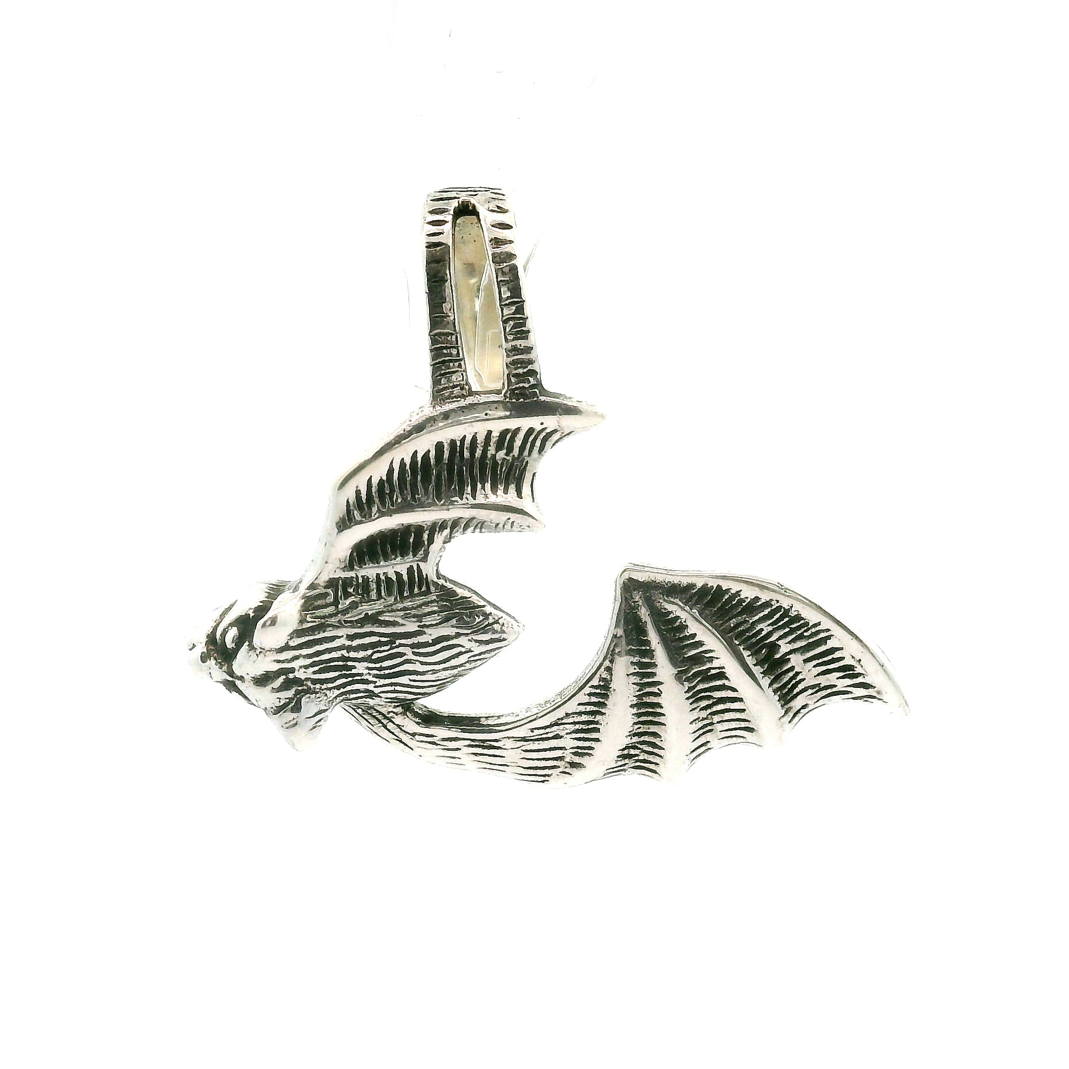 Gothic Bat Earrings in .925 Silver Good Fortune and Rebirth