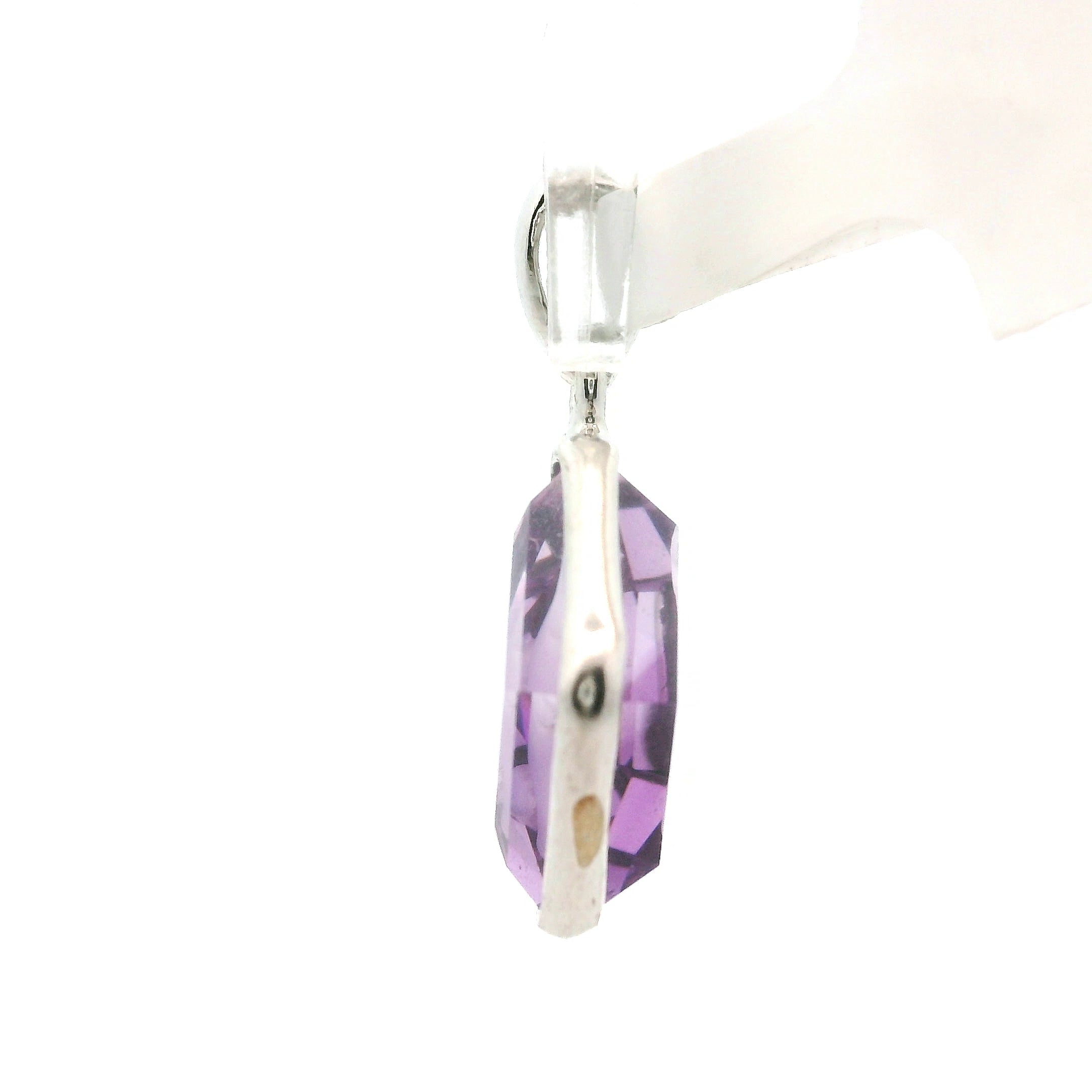 Witch Engraved Hexagon Pendant .925 Silver for Magic and Transformation