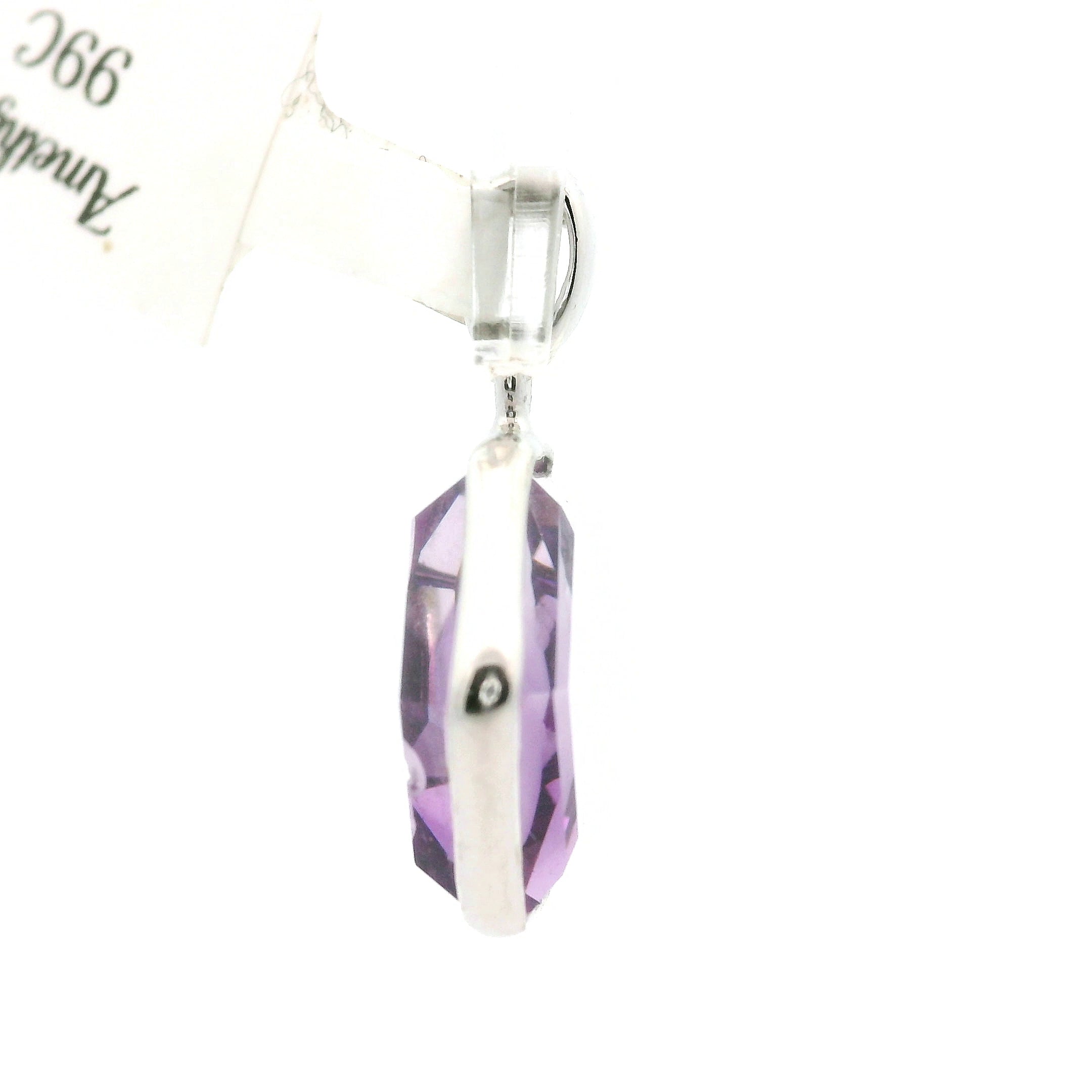 Witch Engraved Hexagon Pendant .925 Silver for Magic and Transformation
