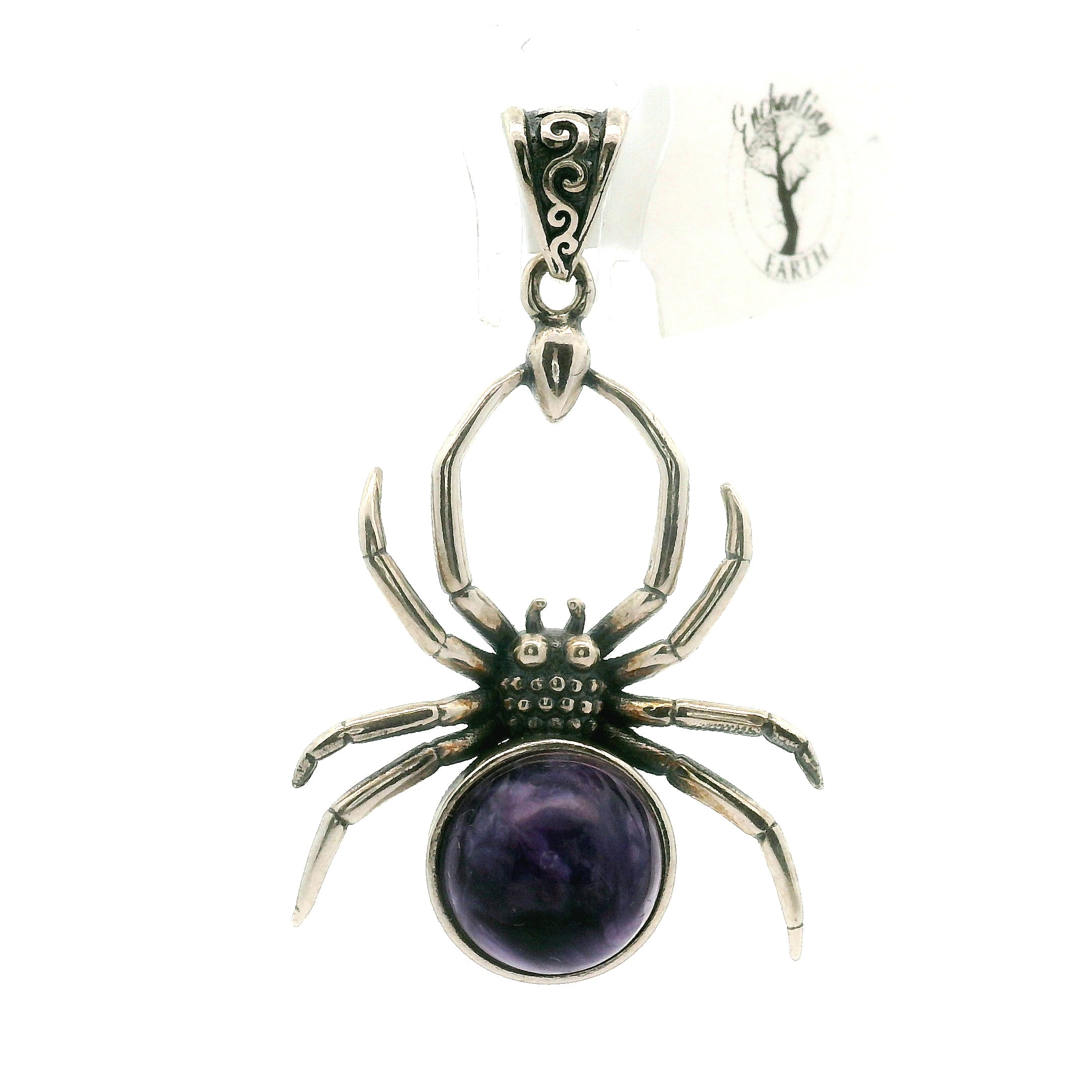 Gothic Spider Pendant in .925 Silver Good Luck and Creativity