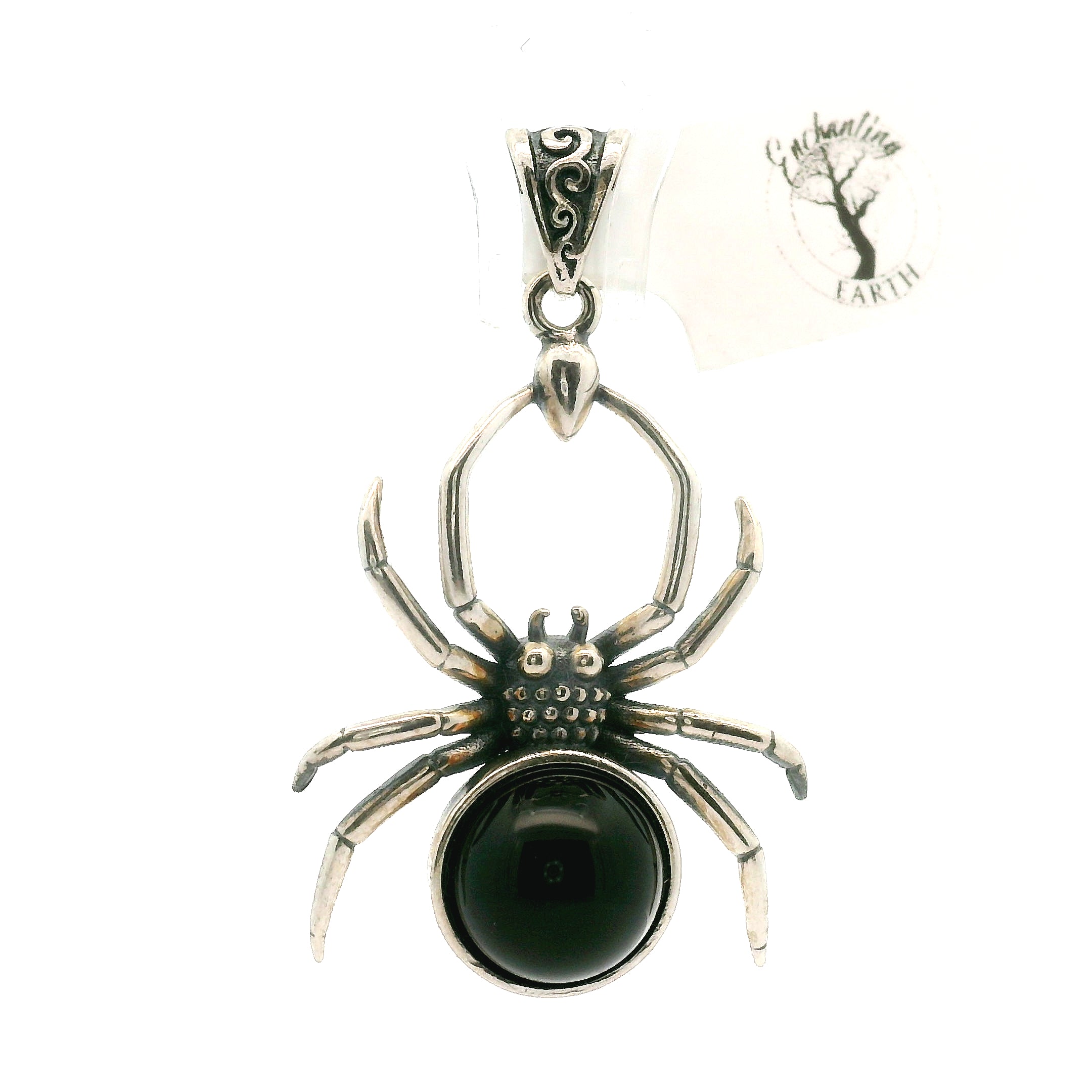 Gothic Spider Pendant in .925 Silver Good Luck and Creativity