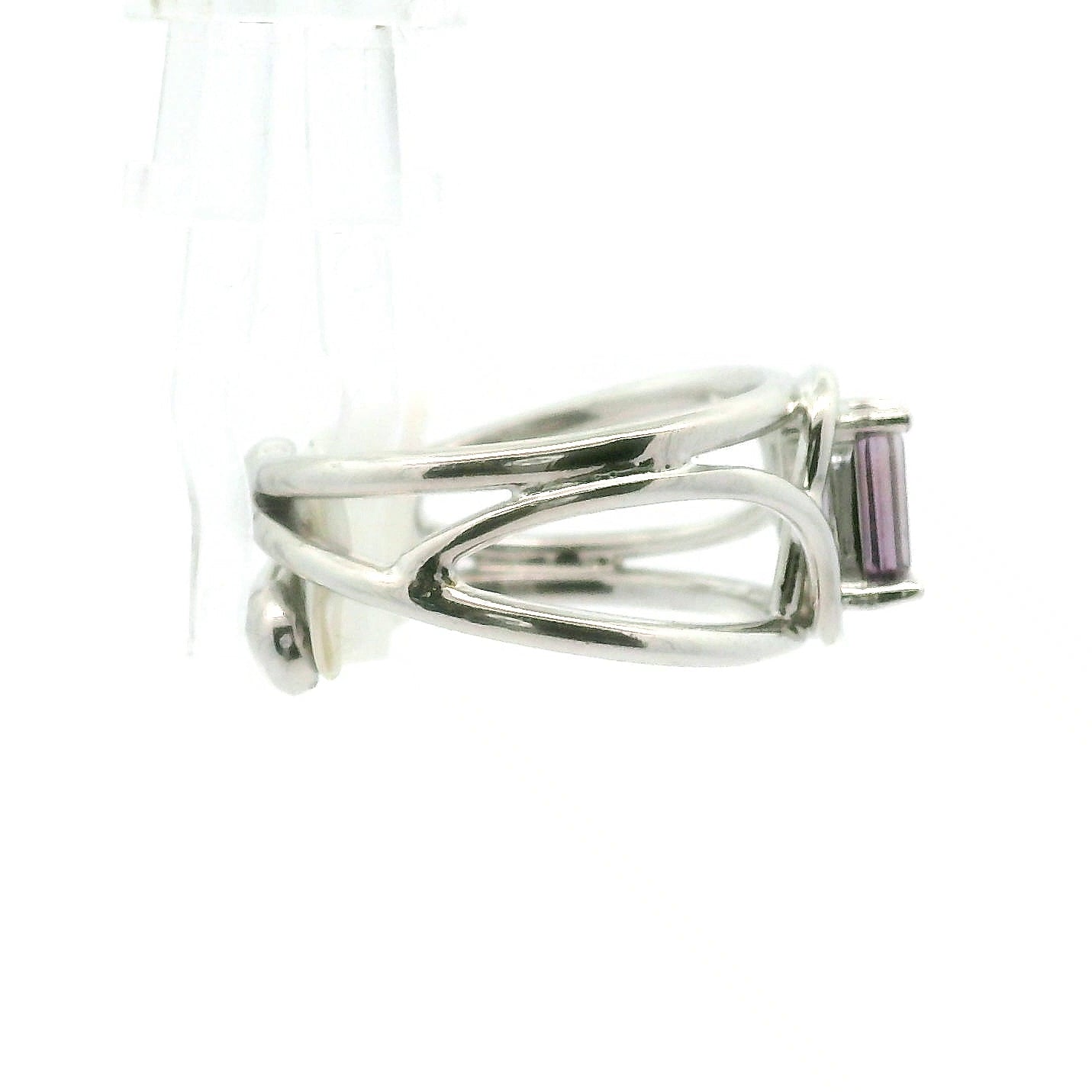Pink Tanzanite Midi Ring .925 Silver  for Harmony and Elevating your Consciousness