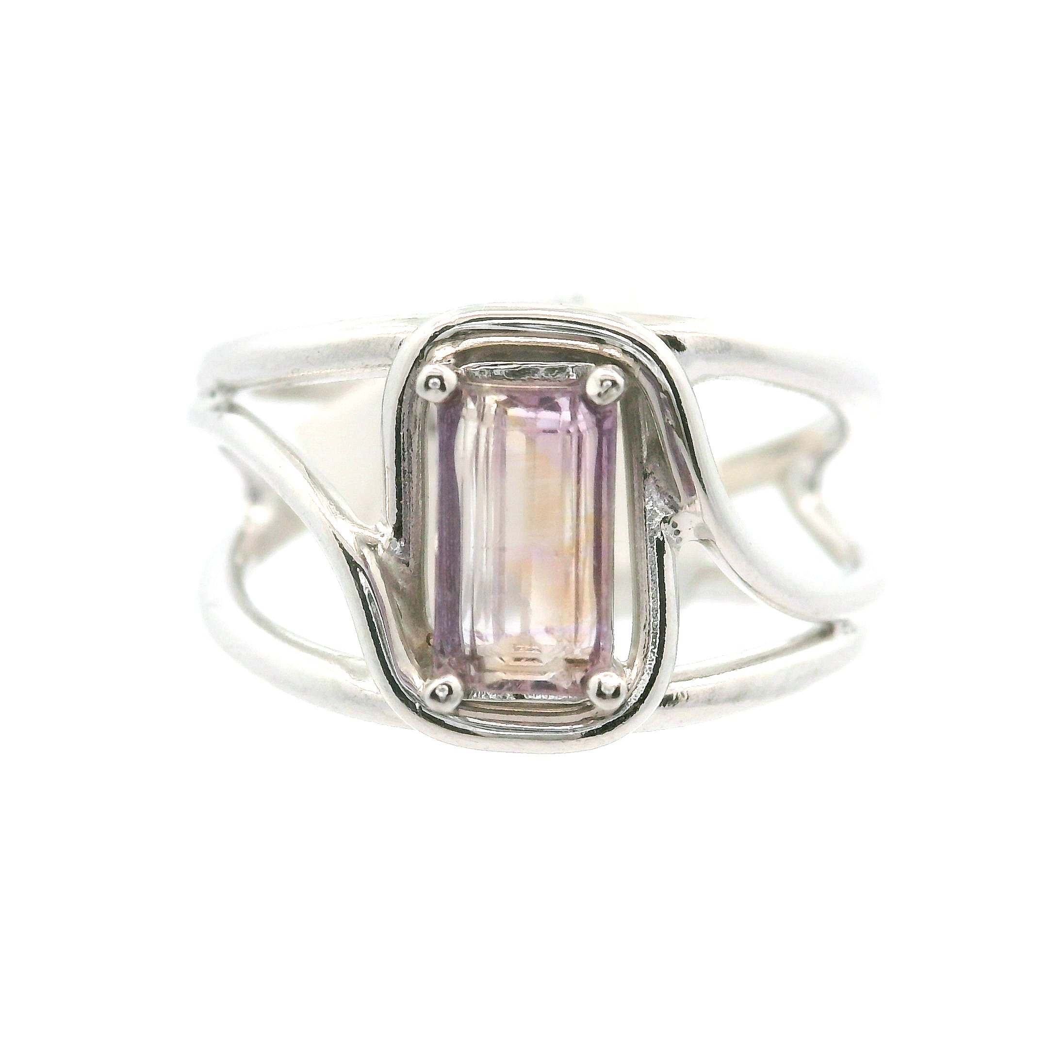 Pink Tanzanite Midi Ring .925 Silver  for Harmony and Elevating your Consciousness
