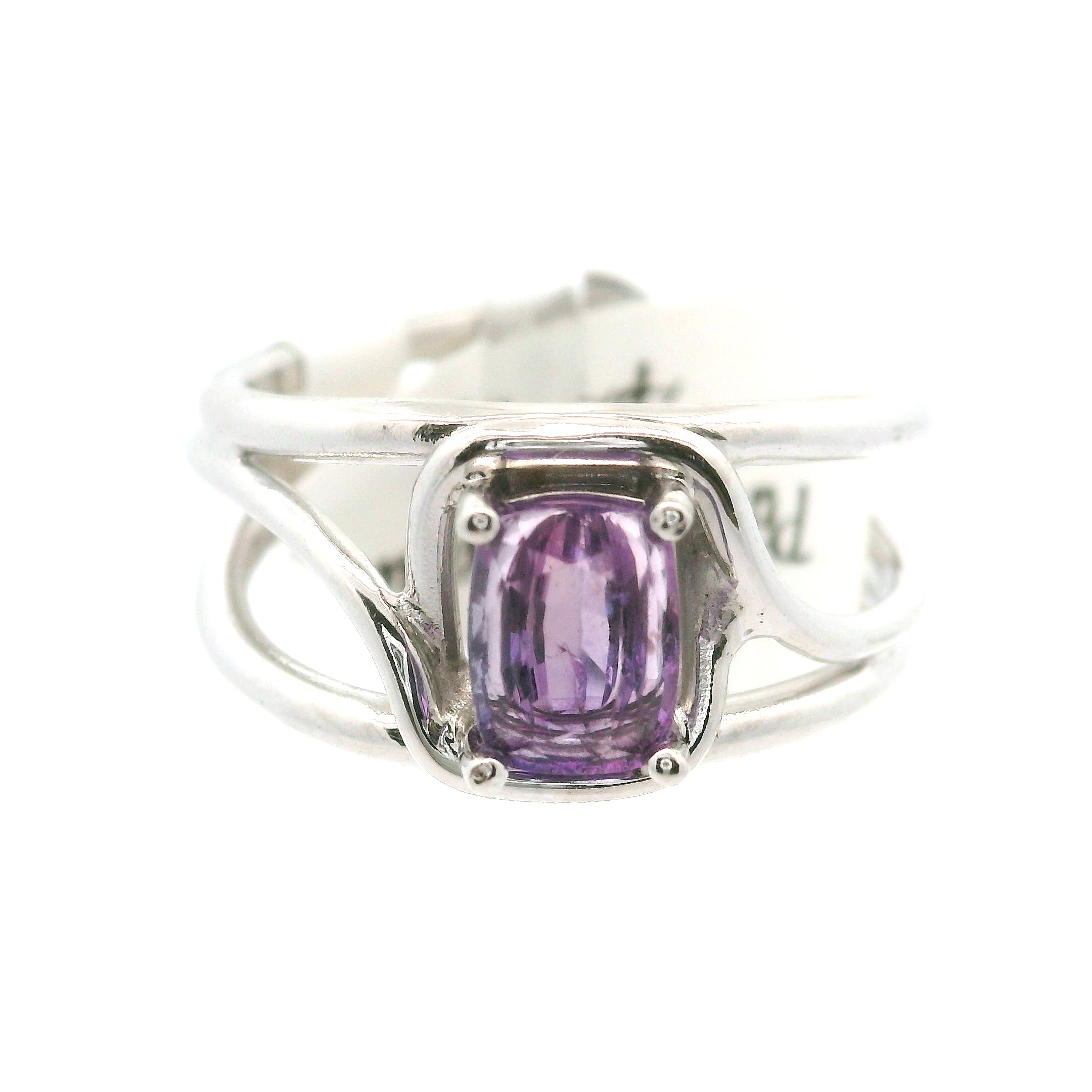 Pink Tanzanite Midi Ring .925 Silver  for Harmony and Elevating your Consciousness