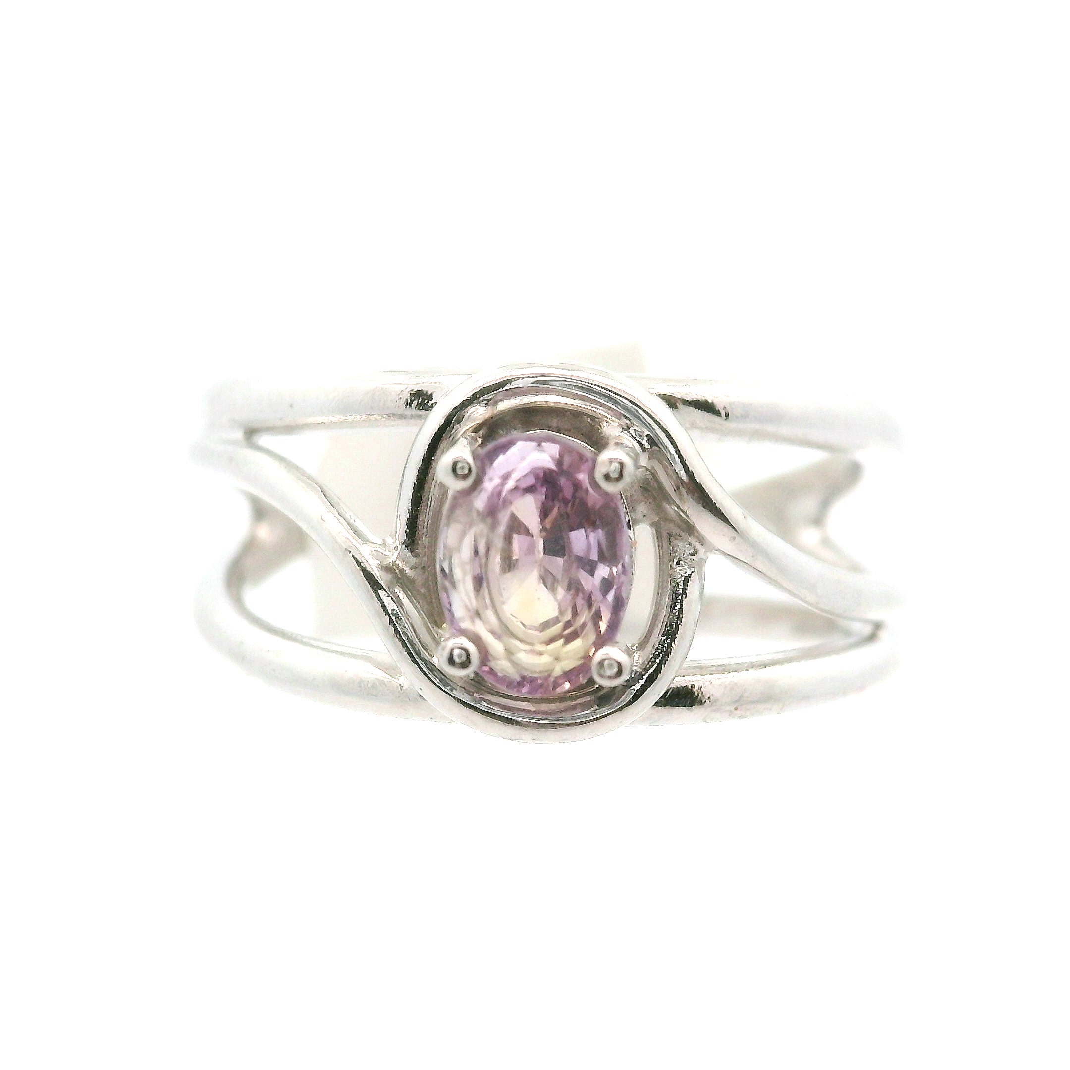 Pink Tanzanite Midi Ring .925 Silver  for Harmony and Elevating your Consciousness