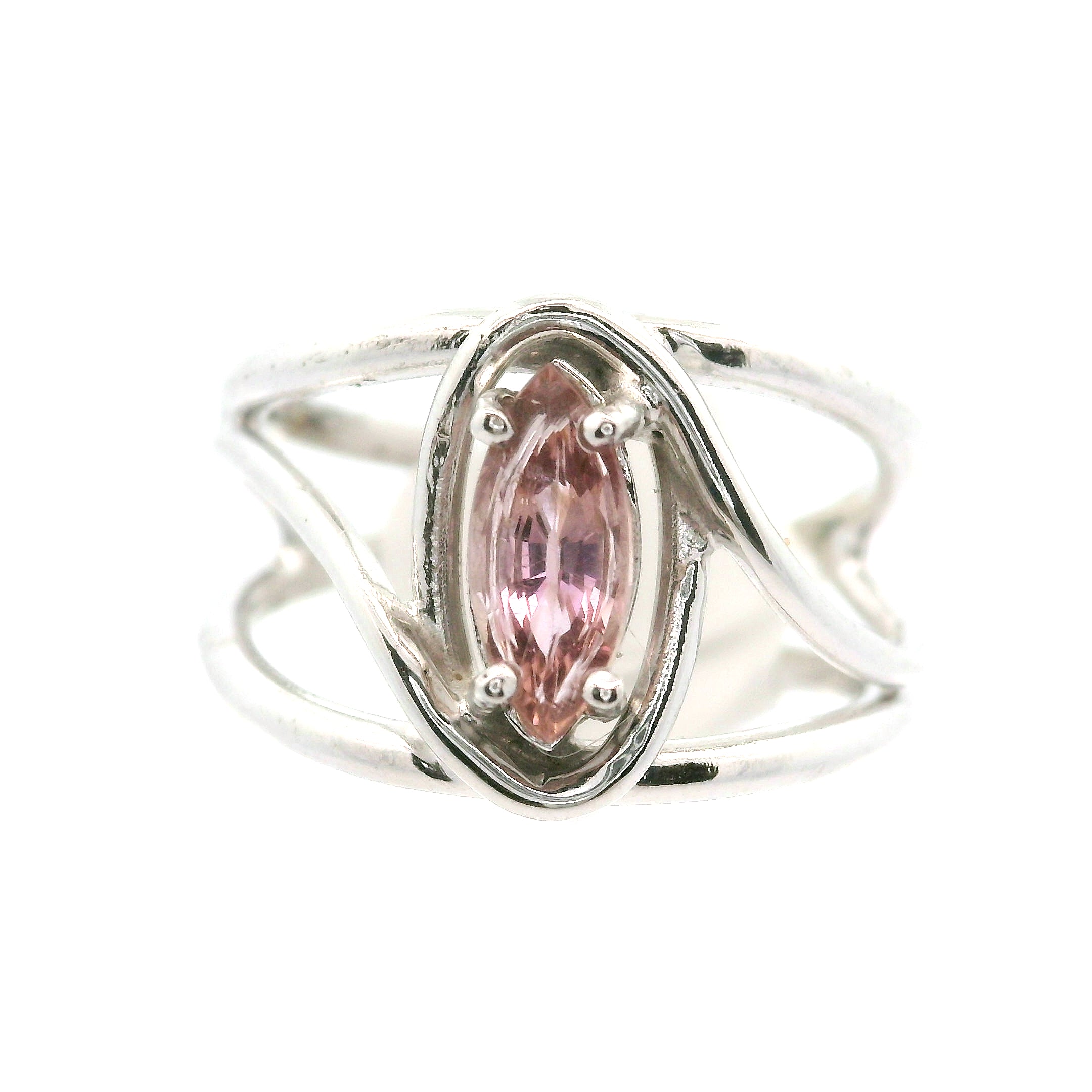 Pink Tanzanite Midi Ring .925 Silver  for Harmony and Elevating your Consciousness