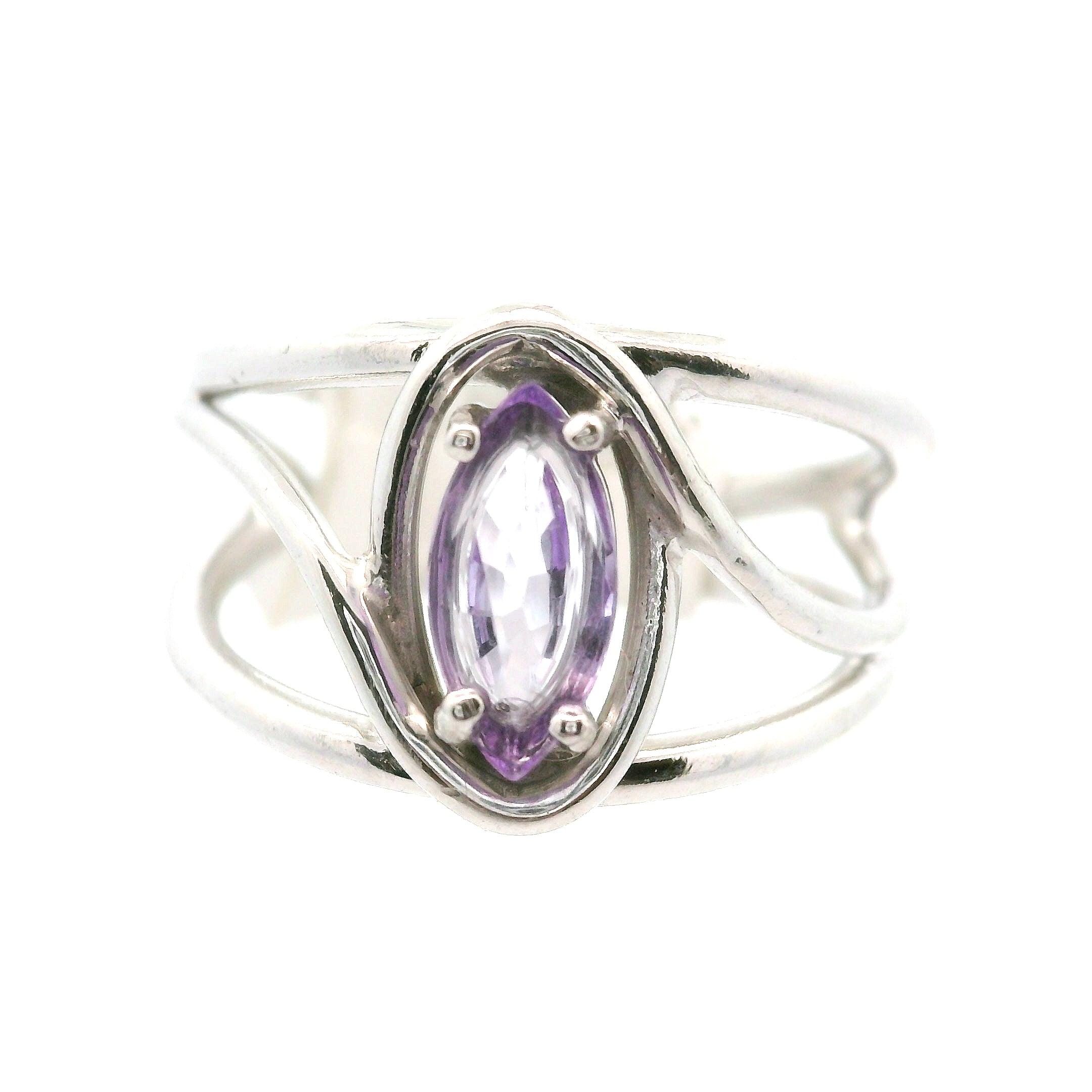 Pink Tanzanite Midi Ring .925 Silver  for Harmony and Elevating your Consciousness