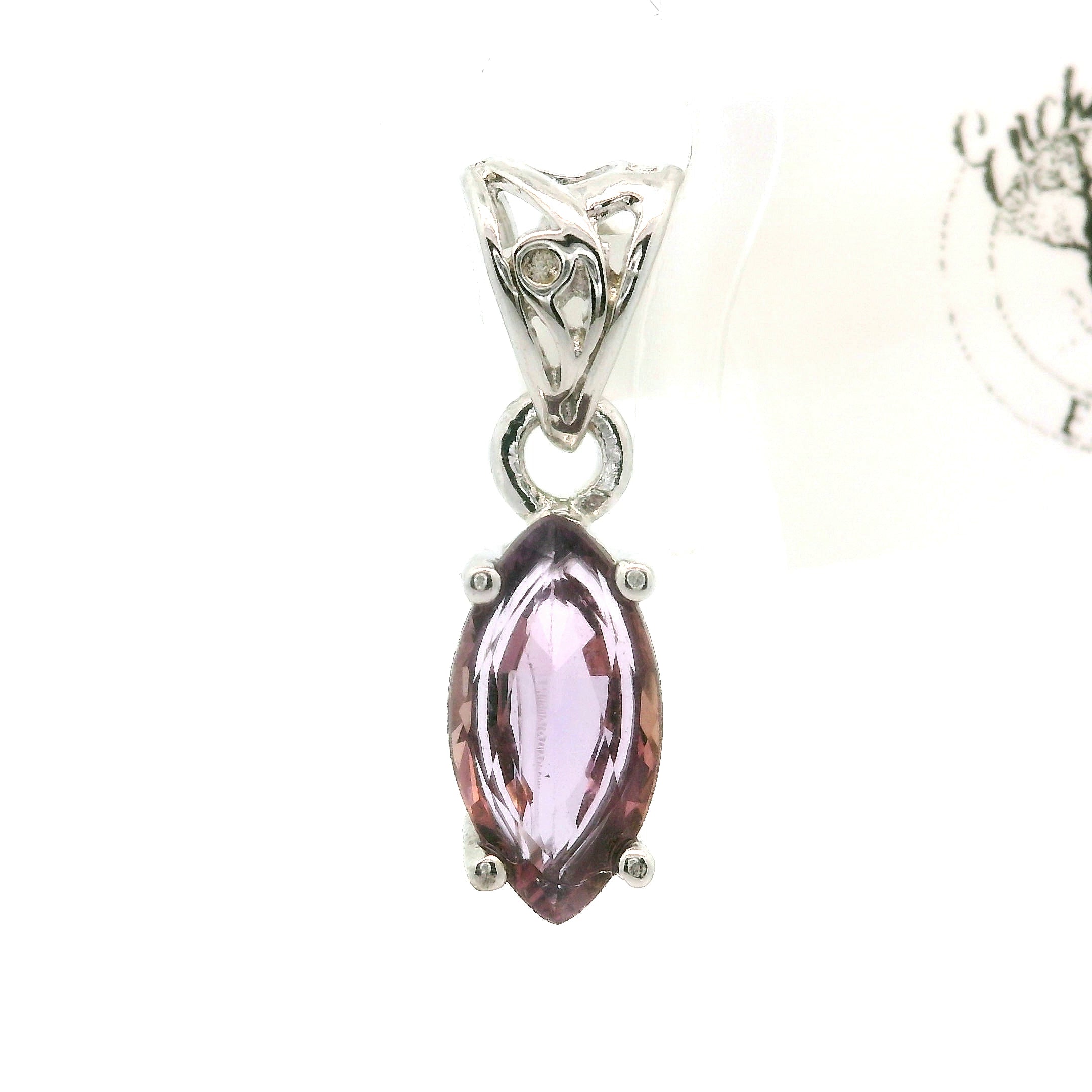 Pink Tanzanite Pendant .925 Silver  for Harmony and Elevating your Consciousness