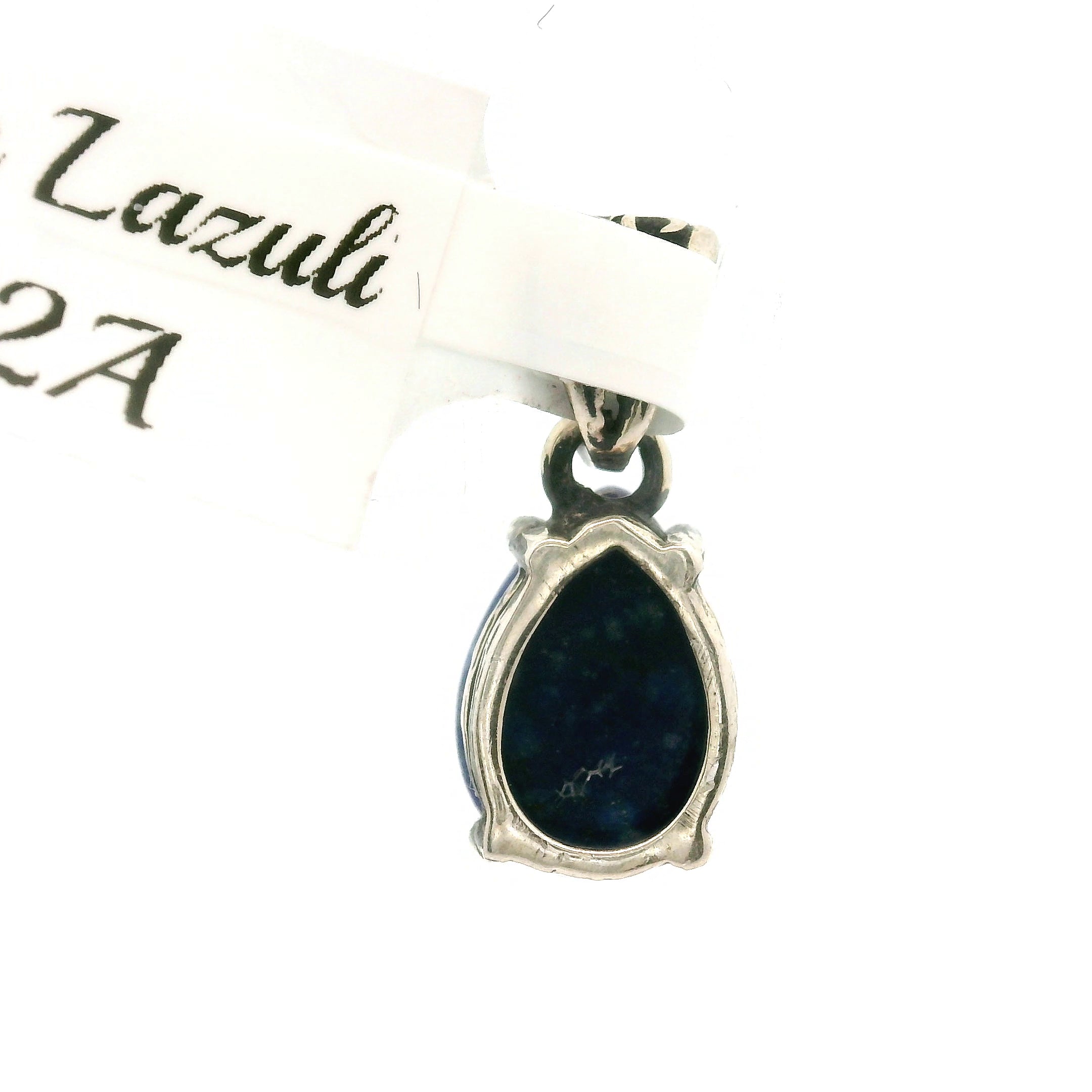 Lapis Lazuli Faceted Bad Witch Pendant .925 Silver for Power & Confidence