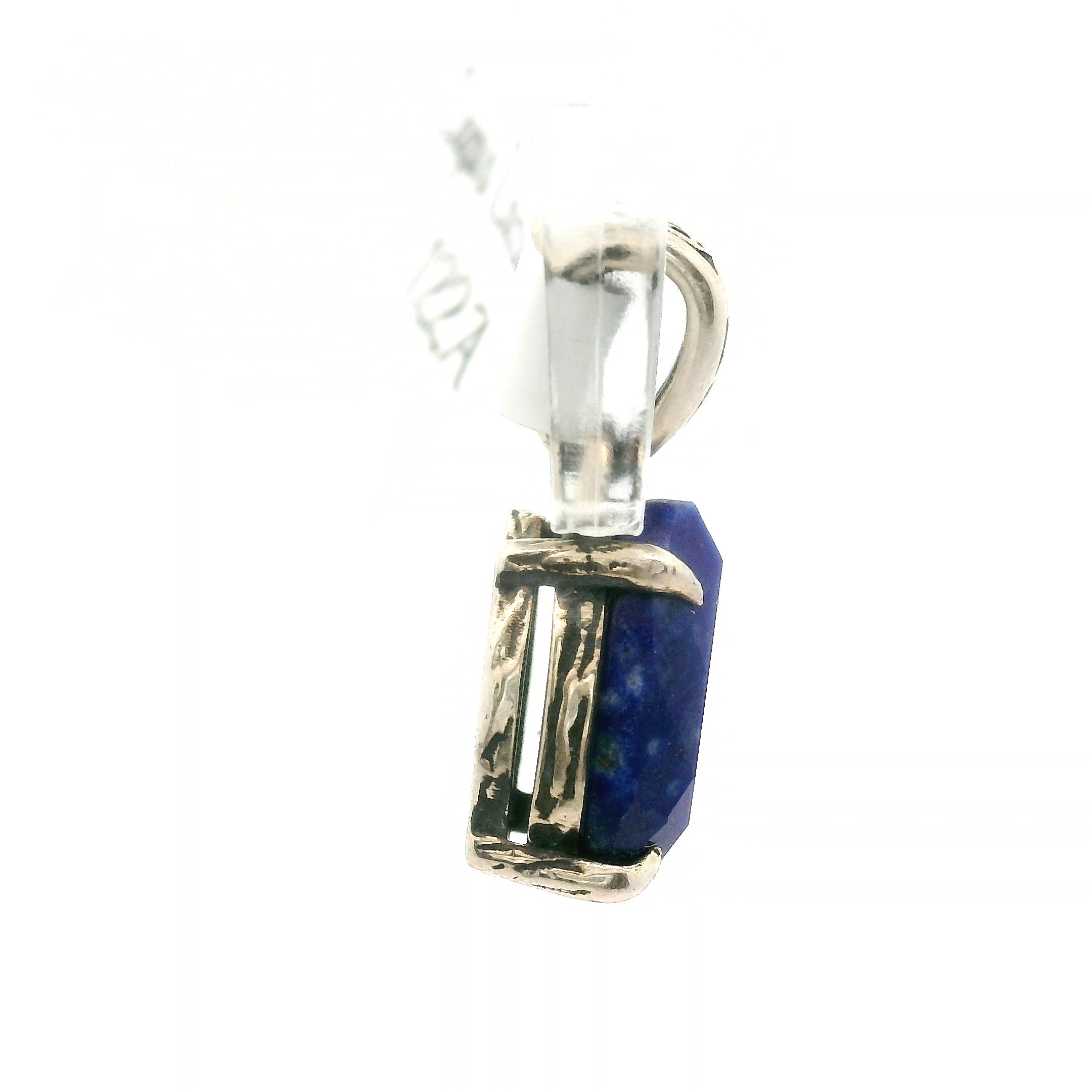 Lapis Lazuli Faceted Bad Witch Pendant .925 Silver for Power & Confidence