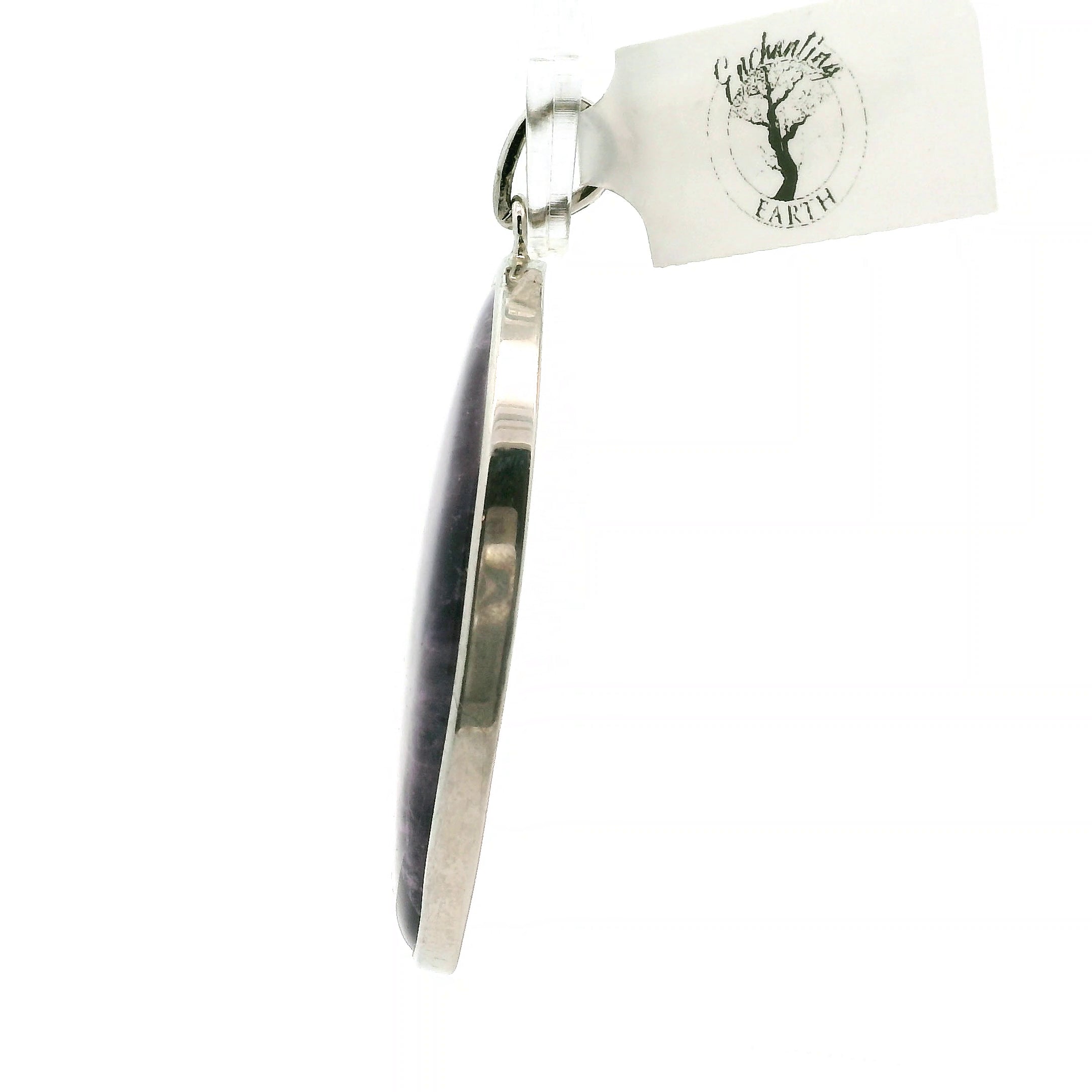 Trapiche Amethyst Pendant .925 Silver for Spiritual Growth and Clarity