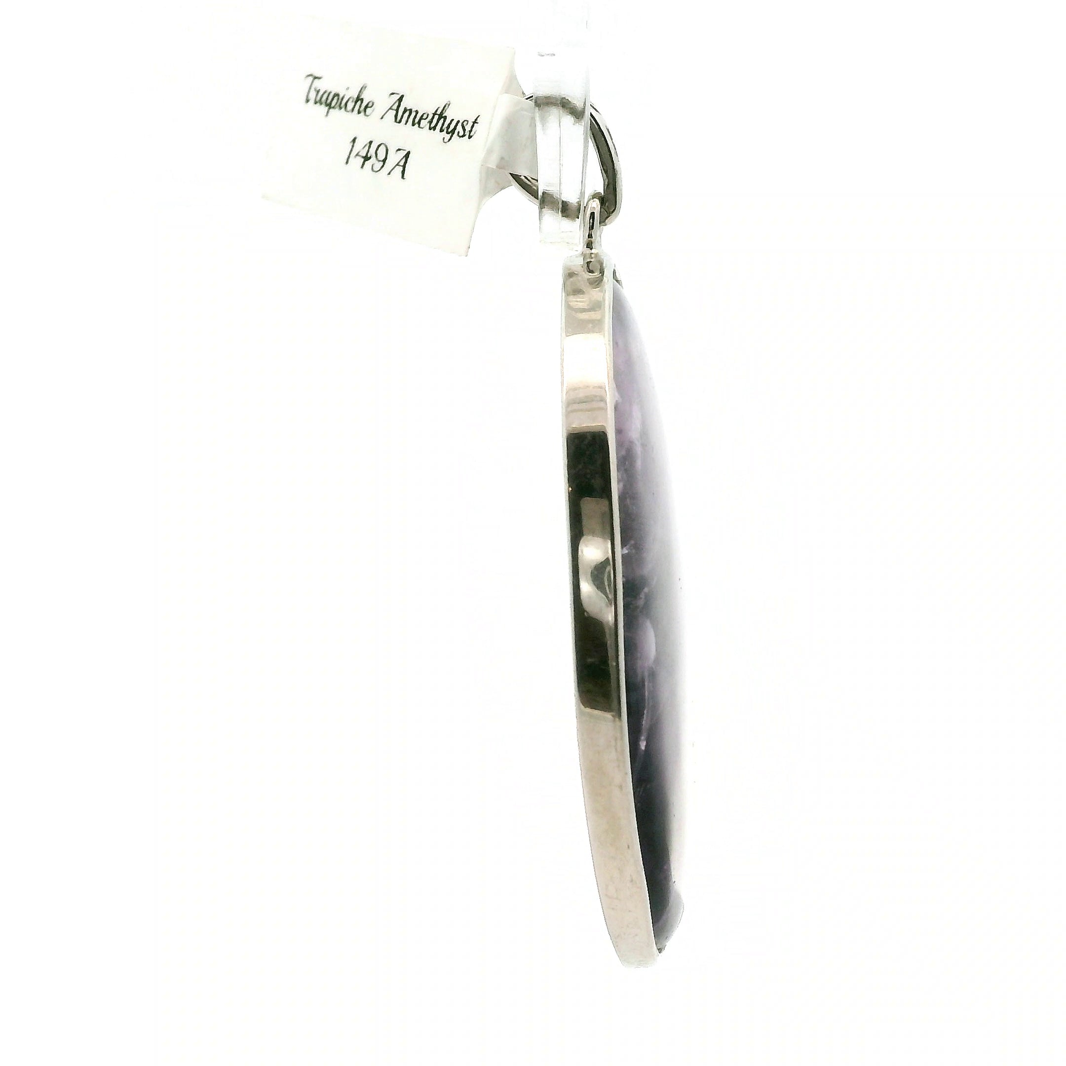 Trapiche Amethyst Pendant .925 Silver for Spiritual Growth and Clarity