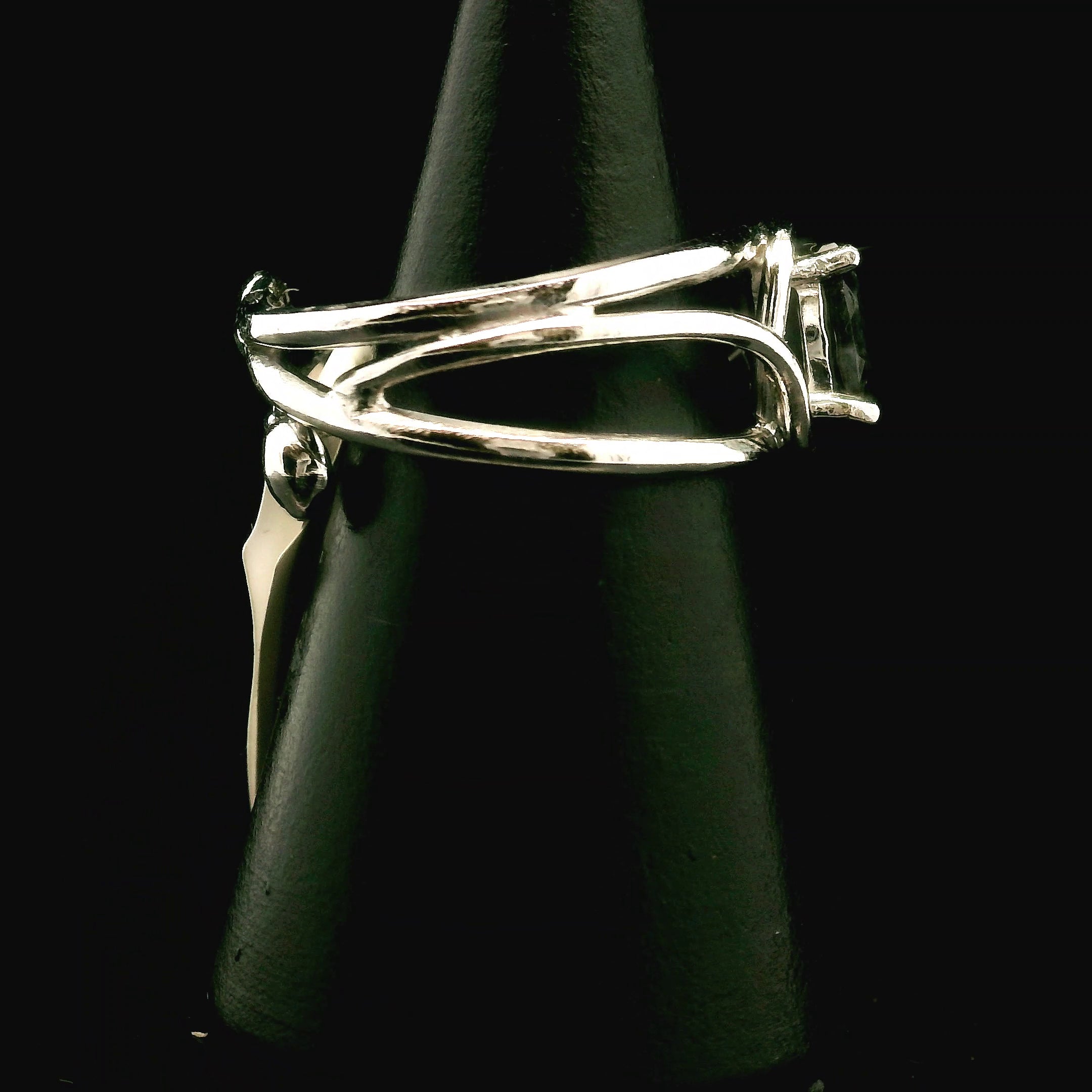 Zebra Agate Faceted Midi Ring 925 Silver for Balance, Clearing Blockages and Releasing Negativity