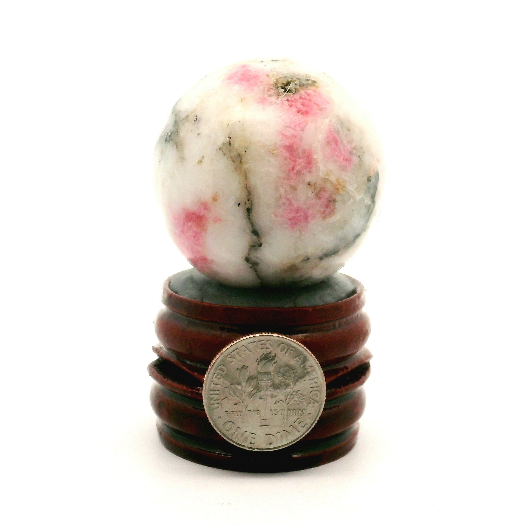 Tugtupite Sphere for Joy, Manifestation, Romance, Relationship Healing and Good Luck