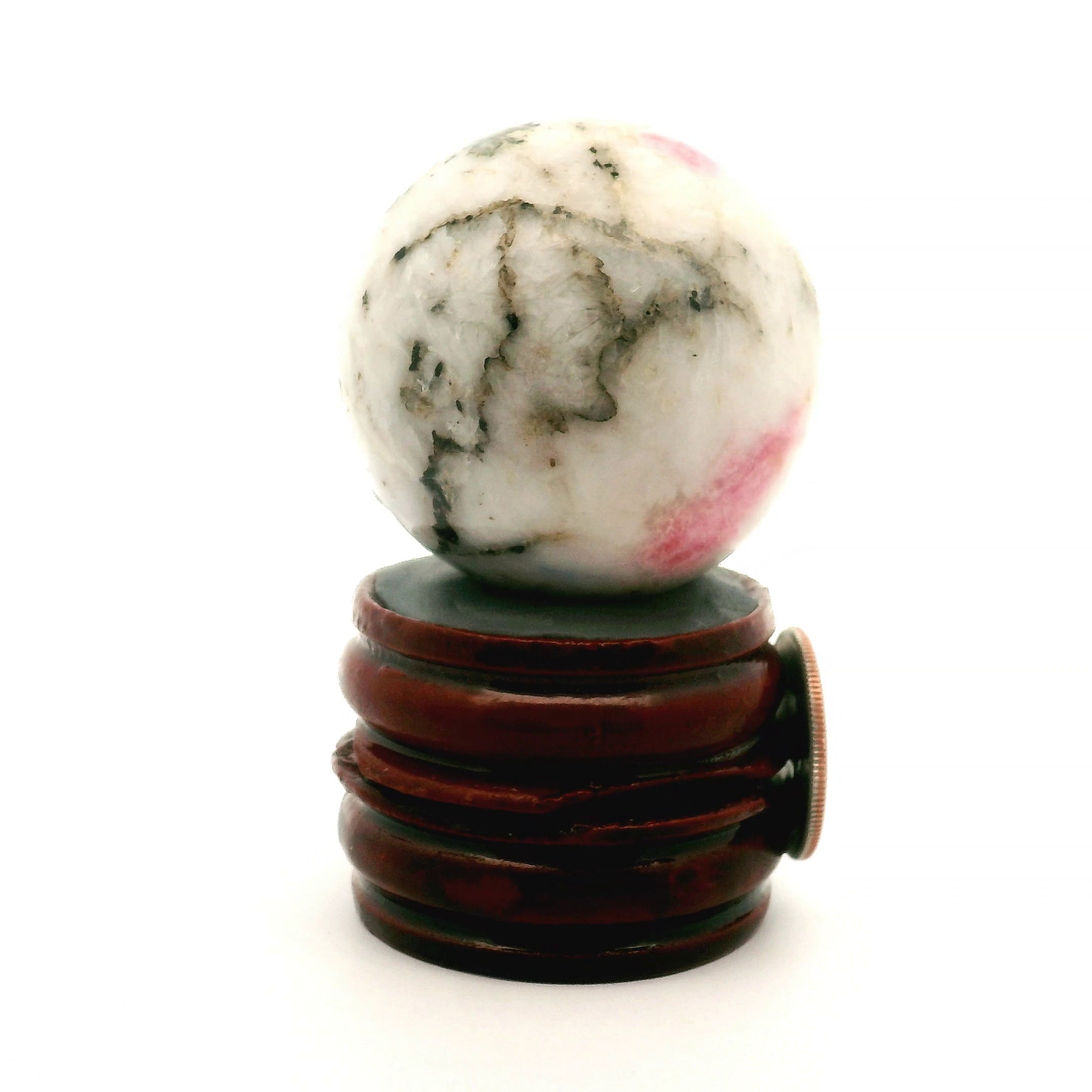 Tugtupite Sphere for Joy, Manifestation, Romance, Relationship Healing and Good Luck