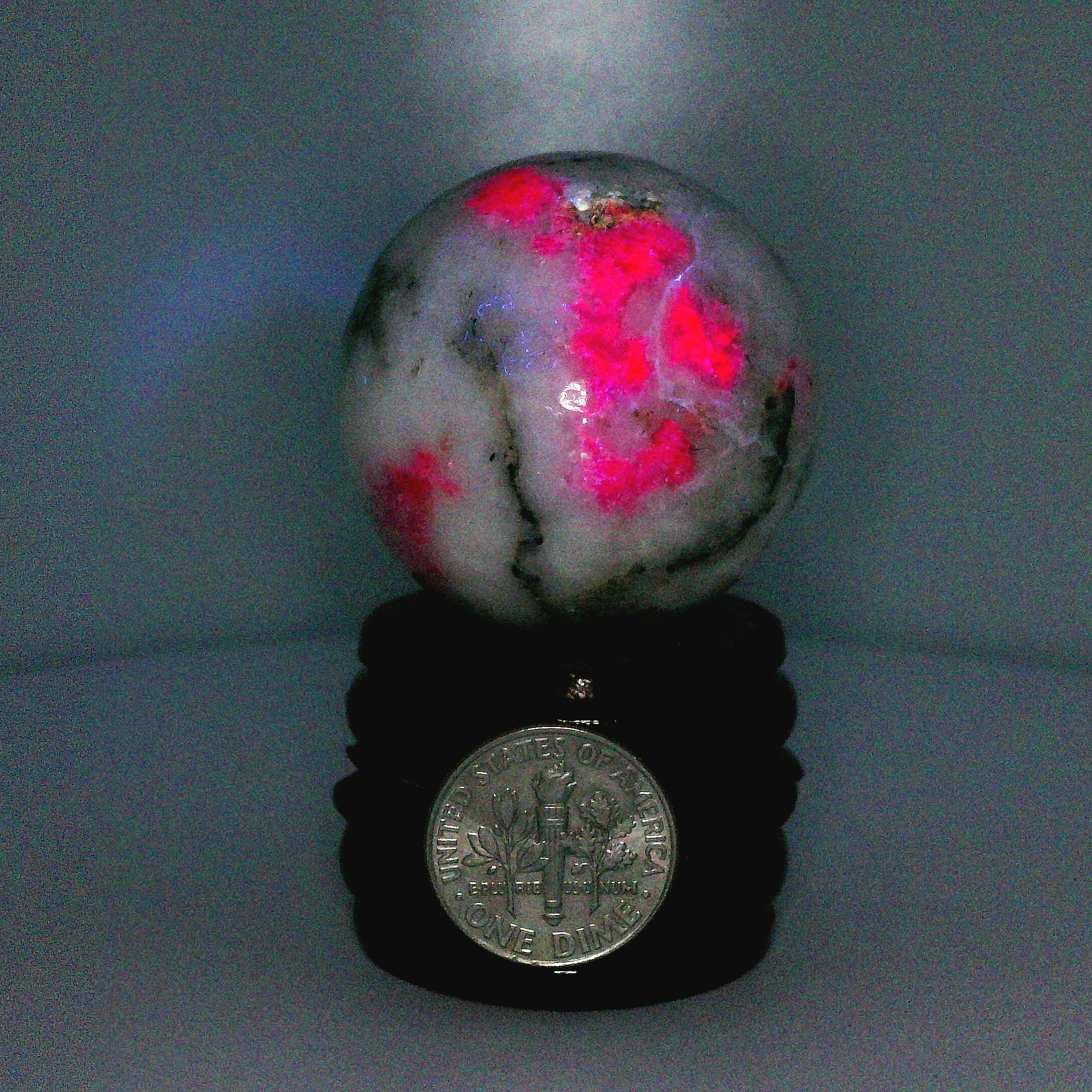 Tugtupite Sphere for Joy, Manifestation, Romance, Relationship Healing and Good Luck