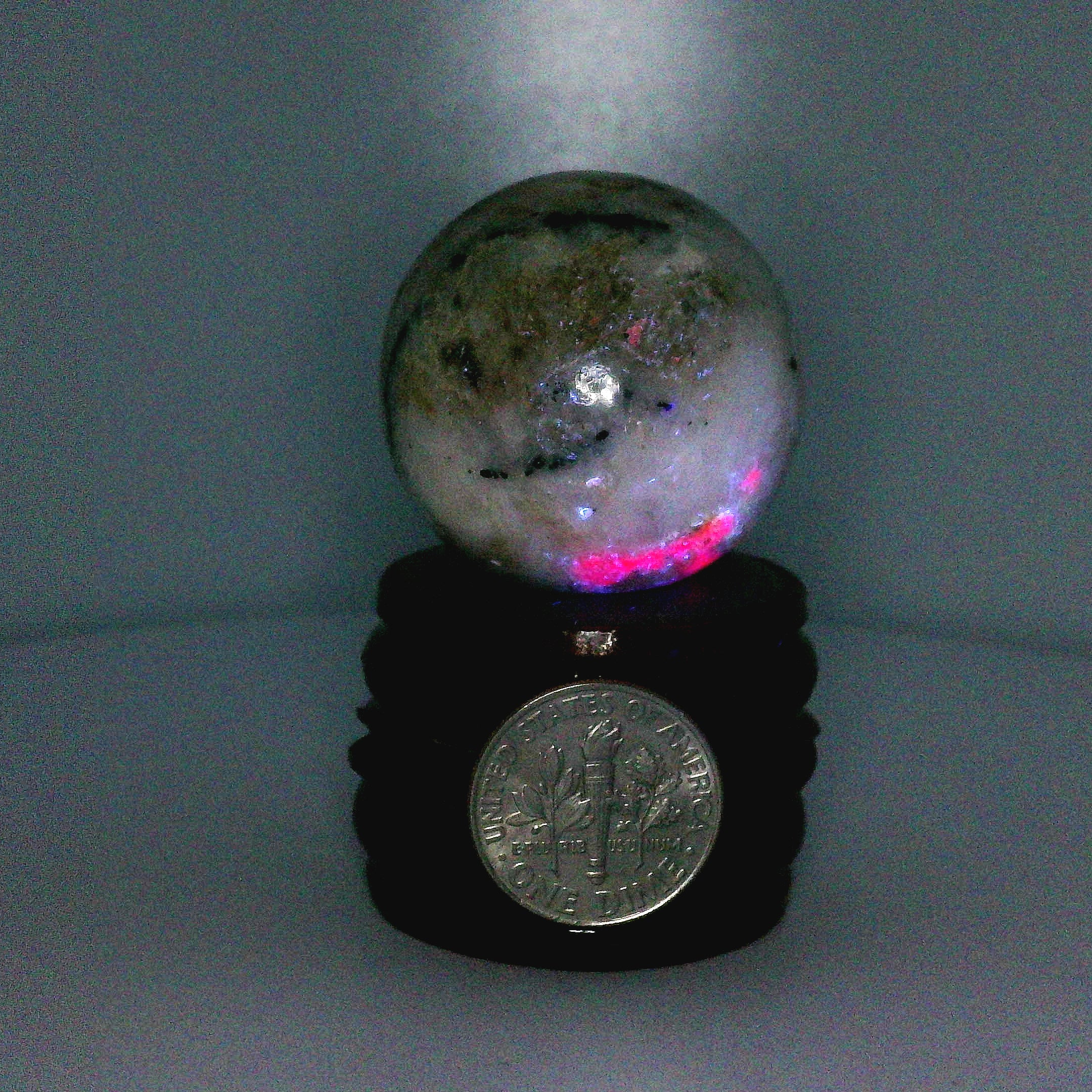 Tugtupite Sphere for Joy, Manifestation, Romance, Relationship Healing and Good Luck