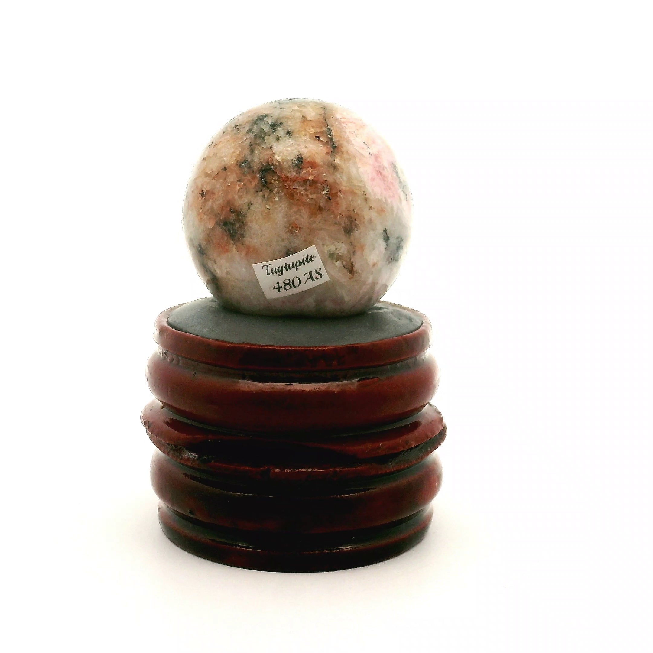 Tugtupite Sphere for Joy, Manifestation, Romance, Relationship Healing and Good Luck