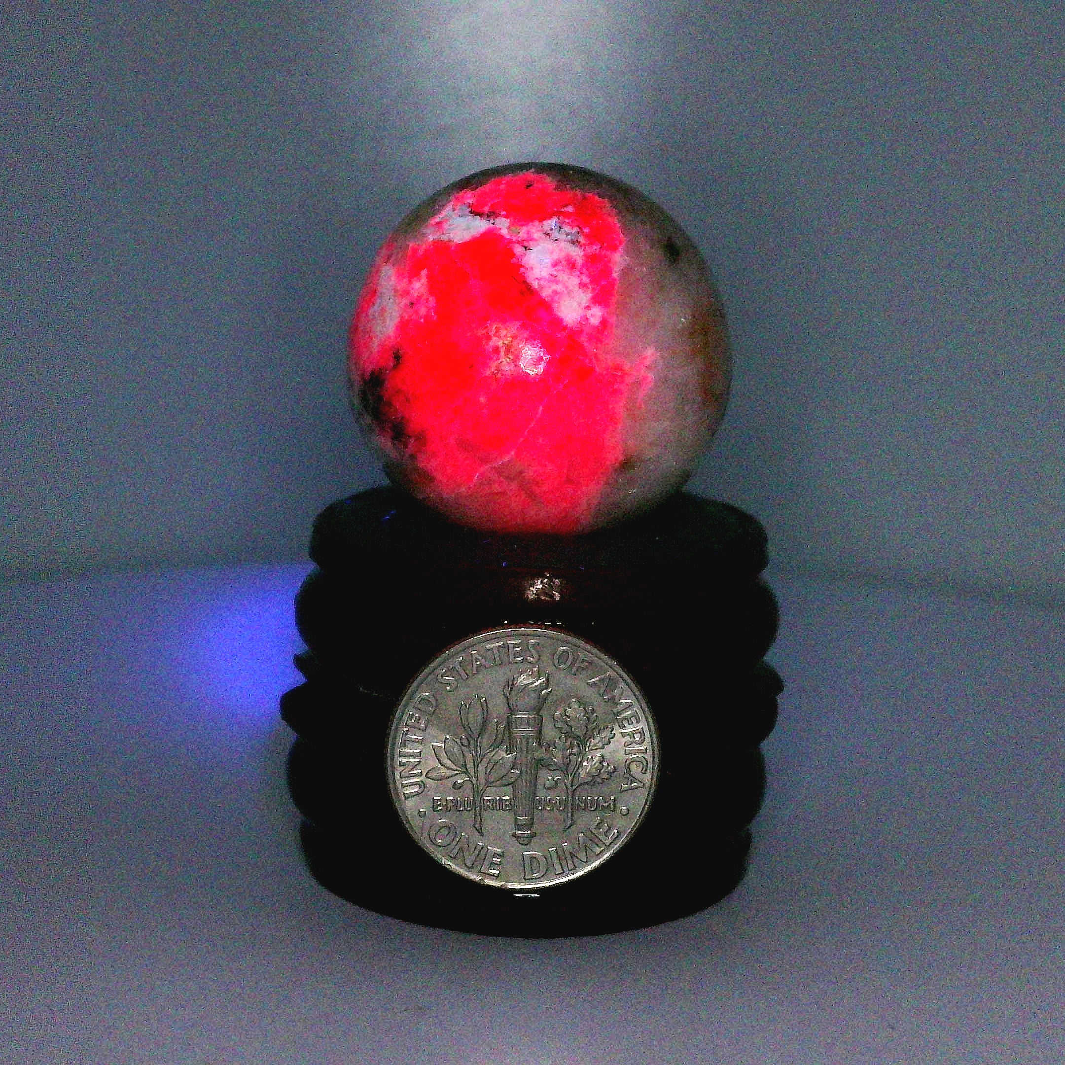 Tugtupite Sphere for Joy, Manifestation, Romance, Relationship Healing and Good Luck