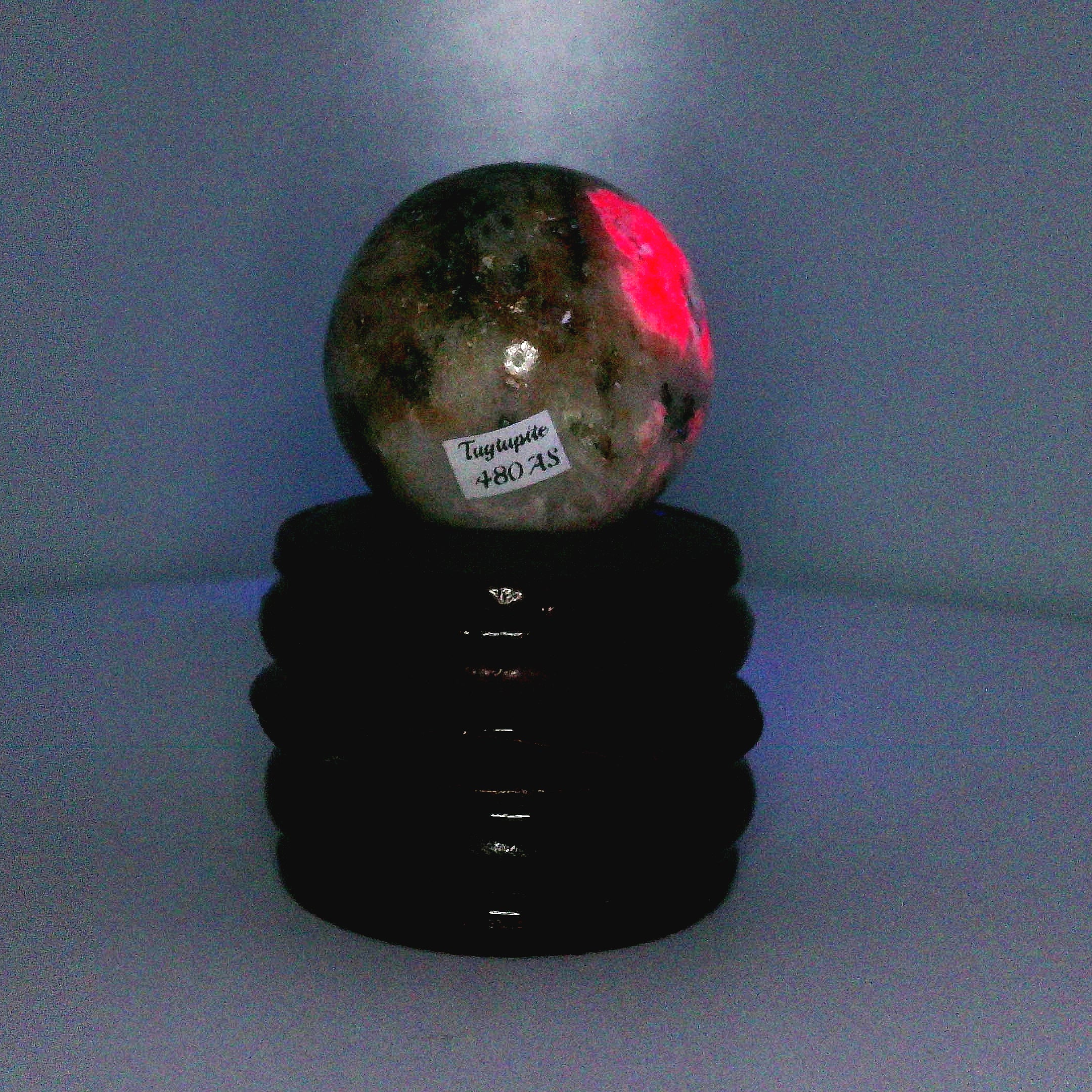 Tugtupite Sphere for Joy, Manifestation, Romance, Relationship Healing and Good Luck