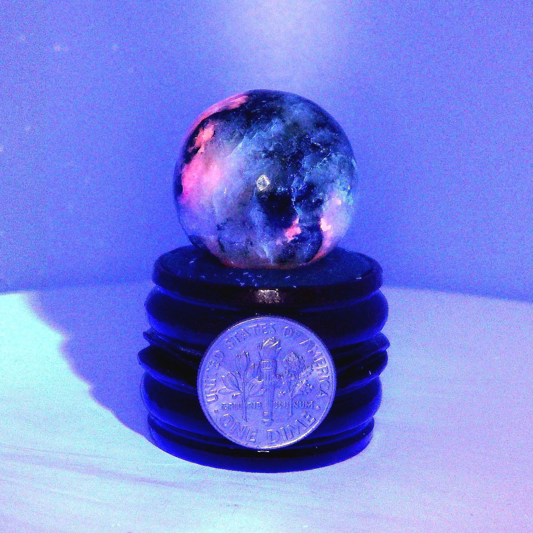 Tugtupite Sphere for Joy, Manifestation, Romance, Relationship Healing and Good Luck