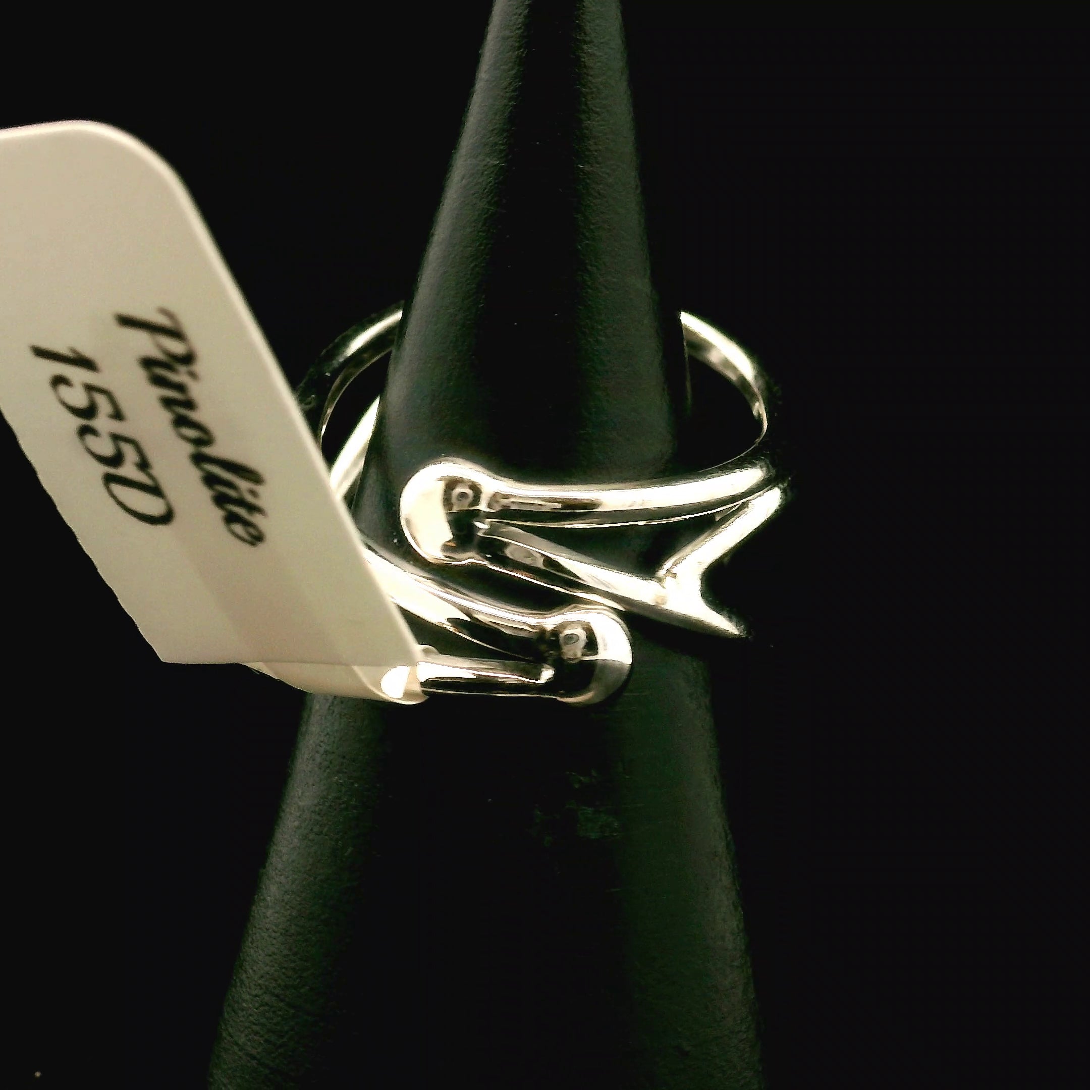 Pinolite Cuff Ring 925 Silver for Inner Peace and Emotional Balance