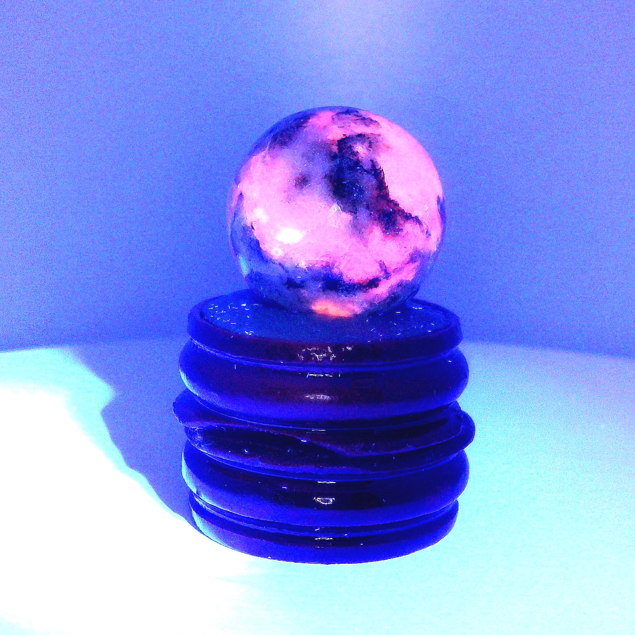 Tugtupite Sphere for Joy, Manifestation, Romance, Relationship Healing and Good Luck