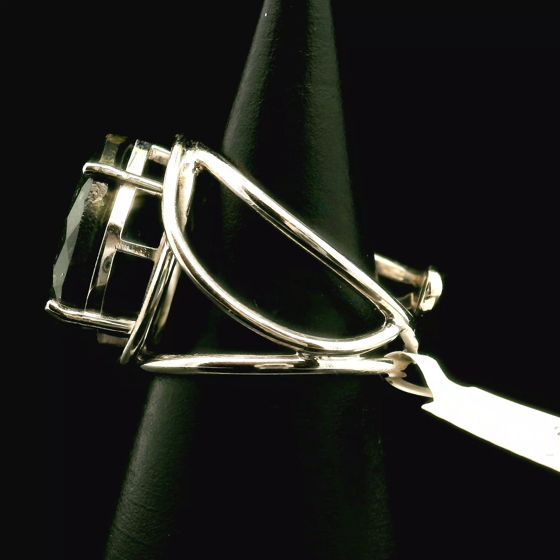 Kimberlite Cuff Ring 925 Silver for Grounding, Transformation and Alignment with Soul Mission