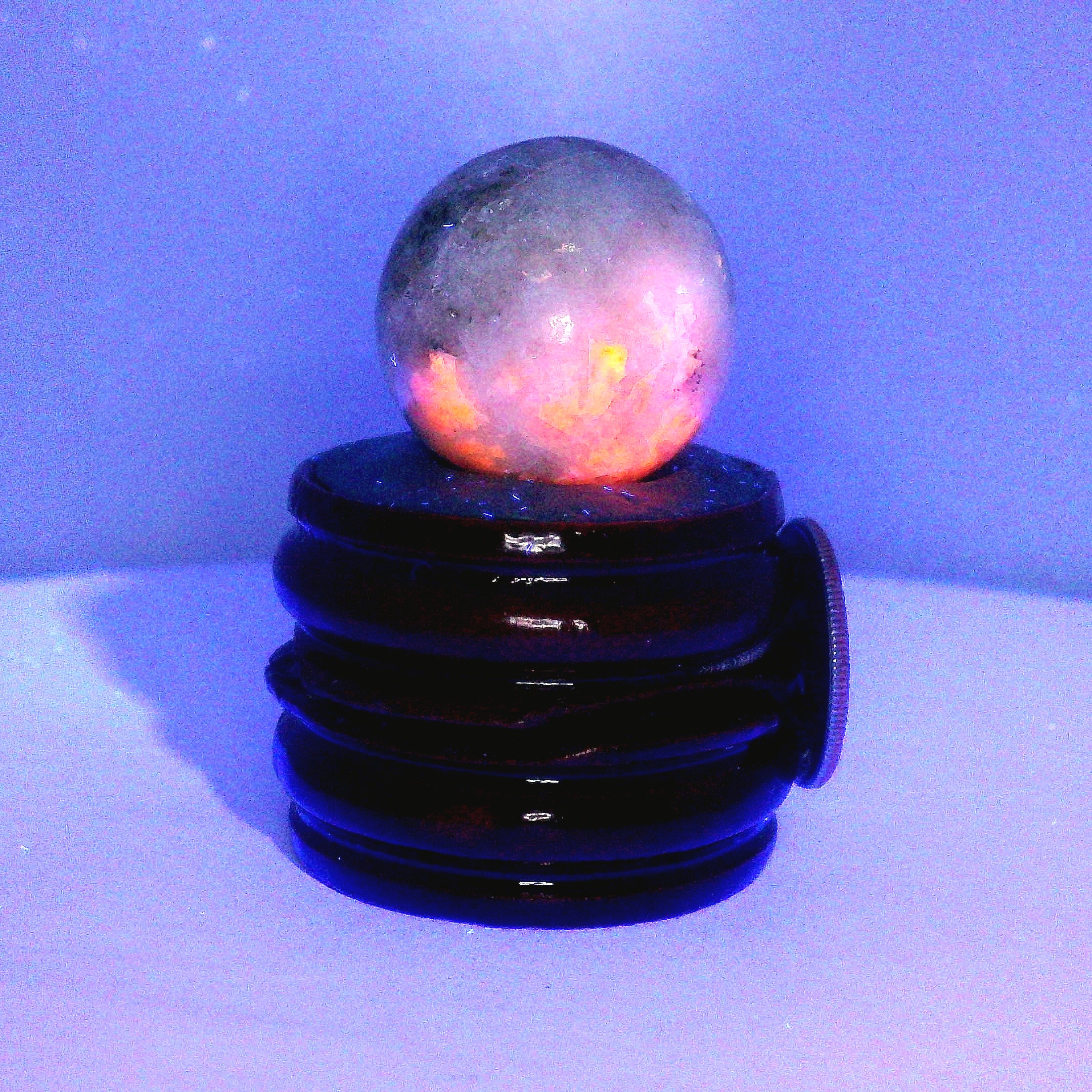 Tugtupite Sphere for Joy, Manifestation, Romance, Relationship Healing and Good Luck