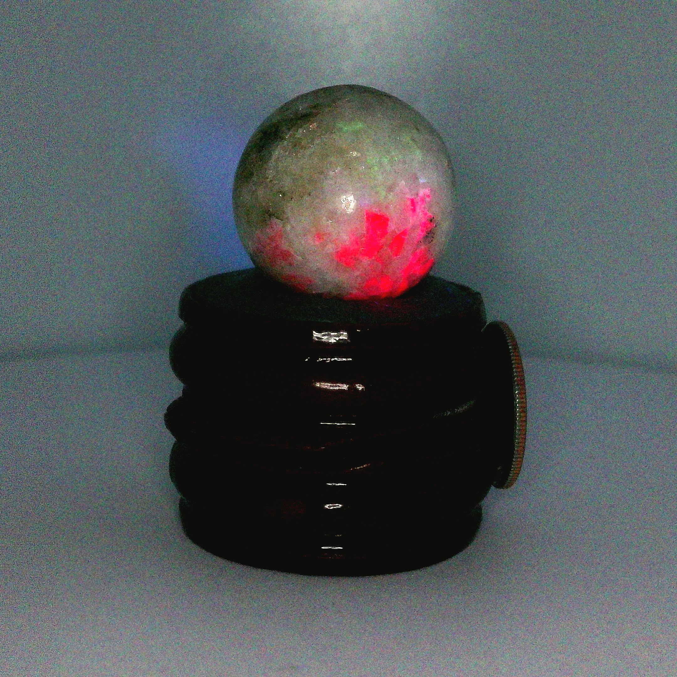 Tugtupite Sphere for Joy, Manifestation, Romance, Relationship Healing and Good Luck