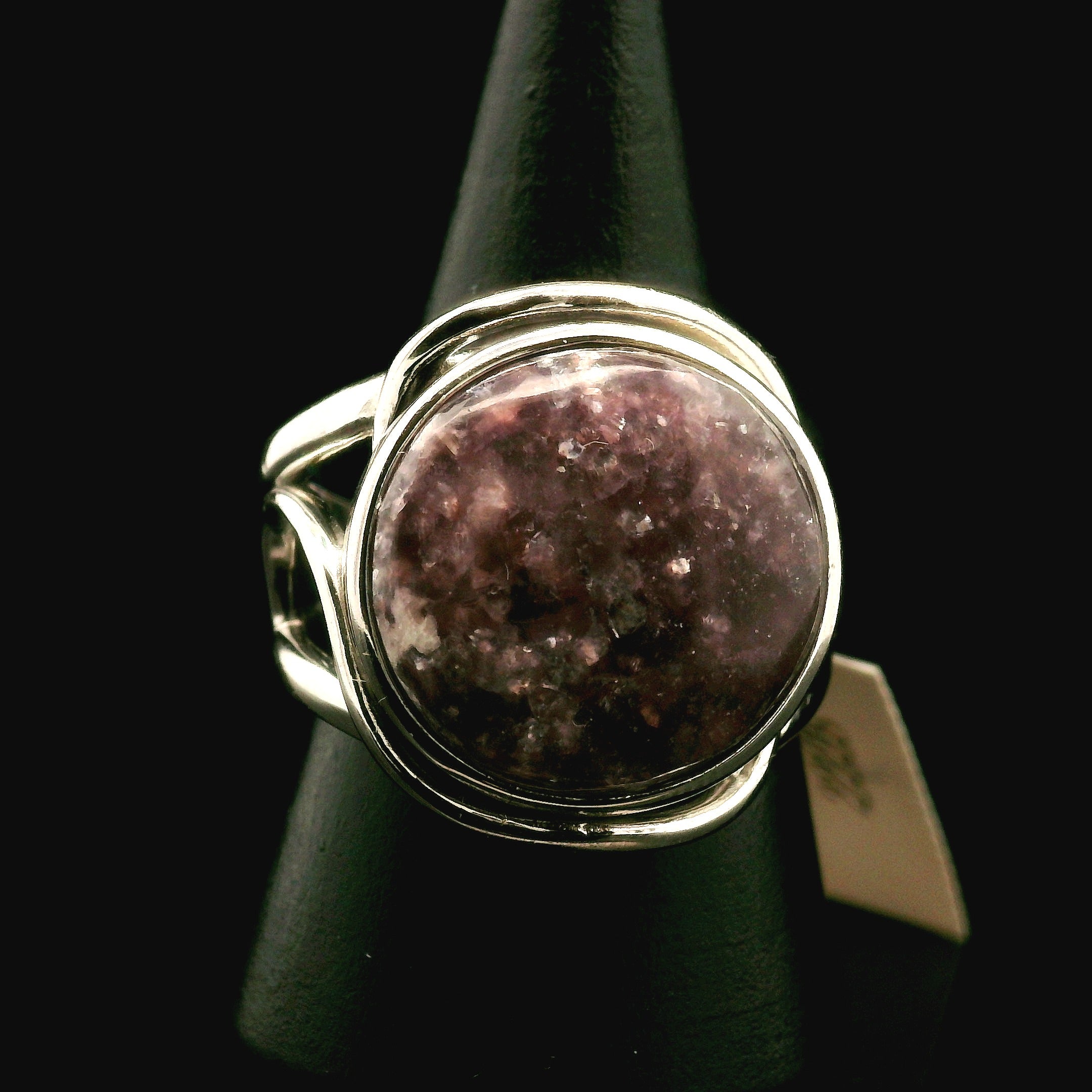 Divine Euphoralite Cuff Ring 925 Silver for Peace, Relaxation and Connection to Higher Realms