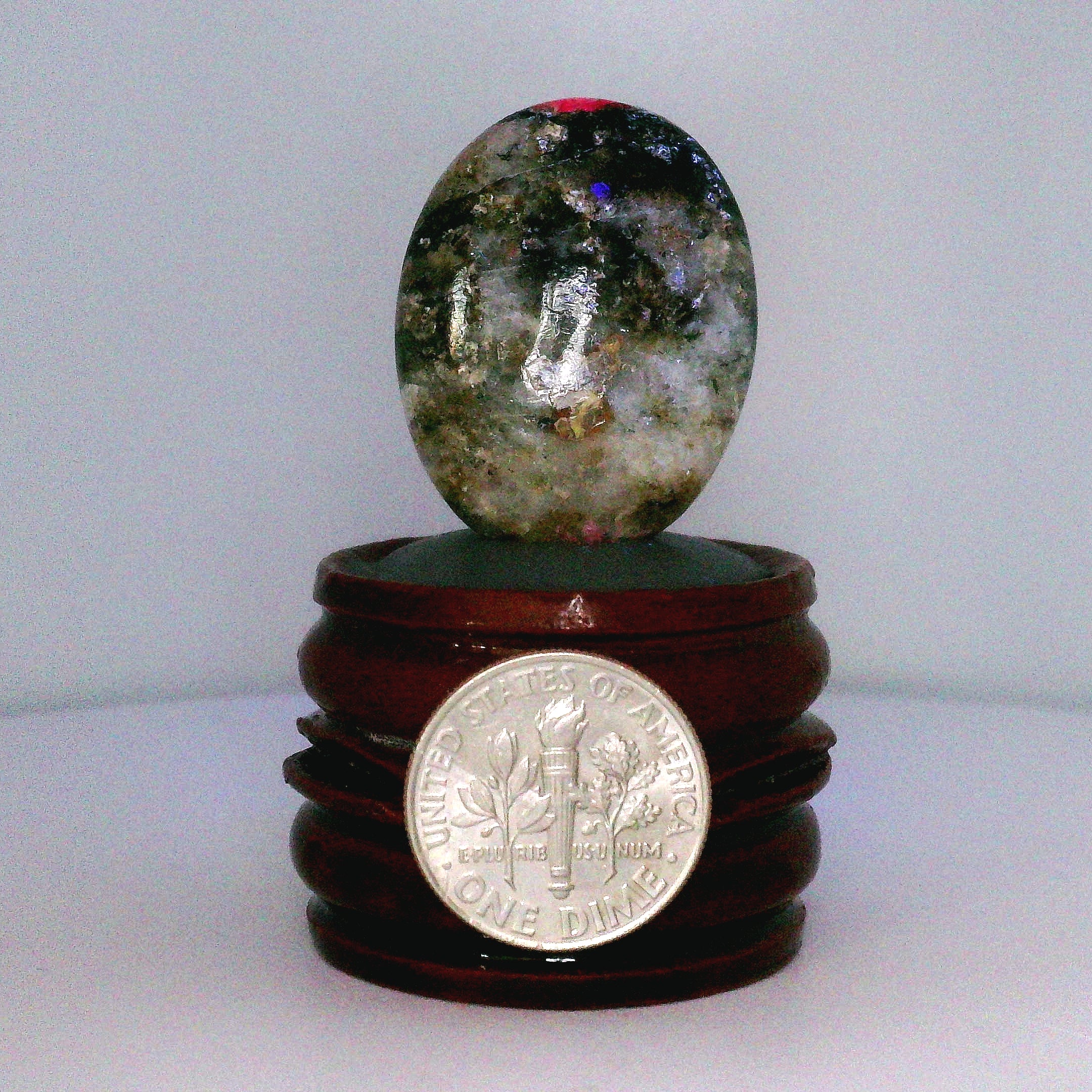 Tugtupite Palm Stone for Joy, Manifestation, Romance, Relationship Healing and Good Luck