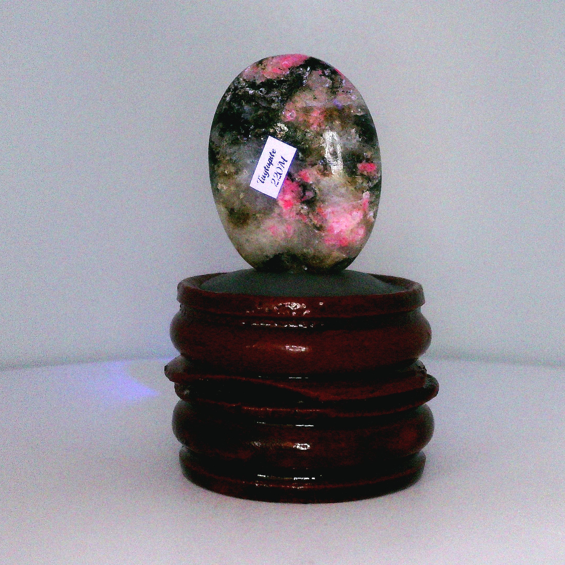 Tugtupite Palm Stone for Joy, Manifestation, Romance, Relationship Healing and Good Luck