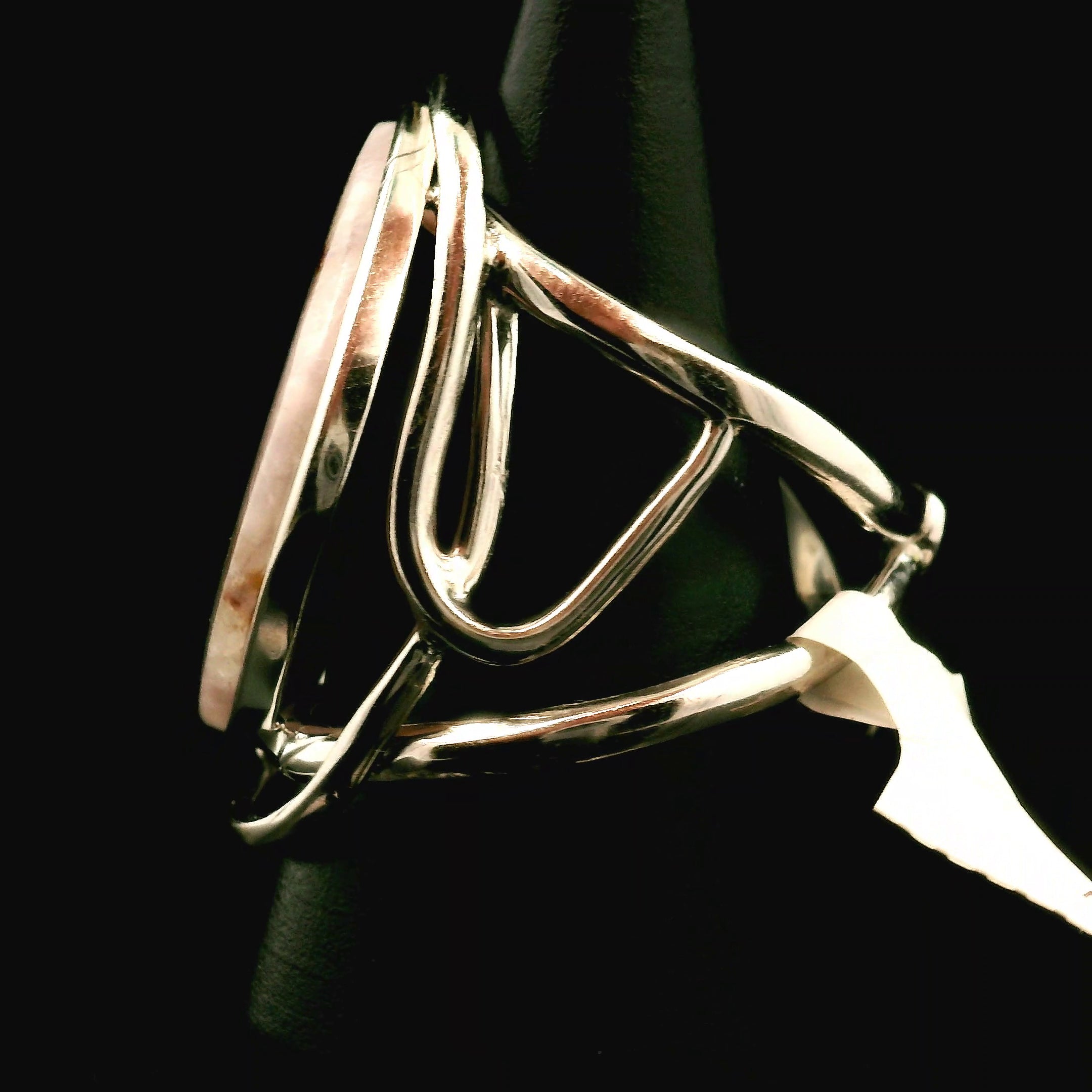 Electric Euphoralite Cuff Ring 925 Silver for Protection, Love, Stress Relief and Mental Clarity